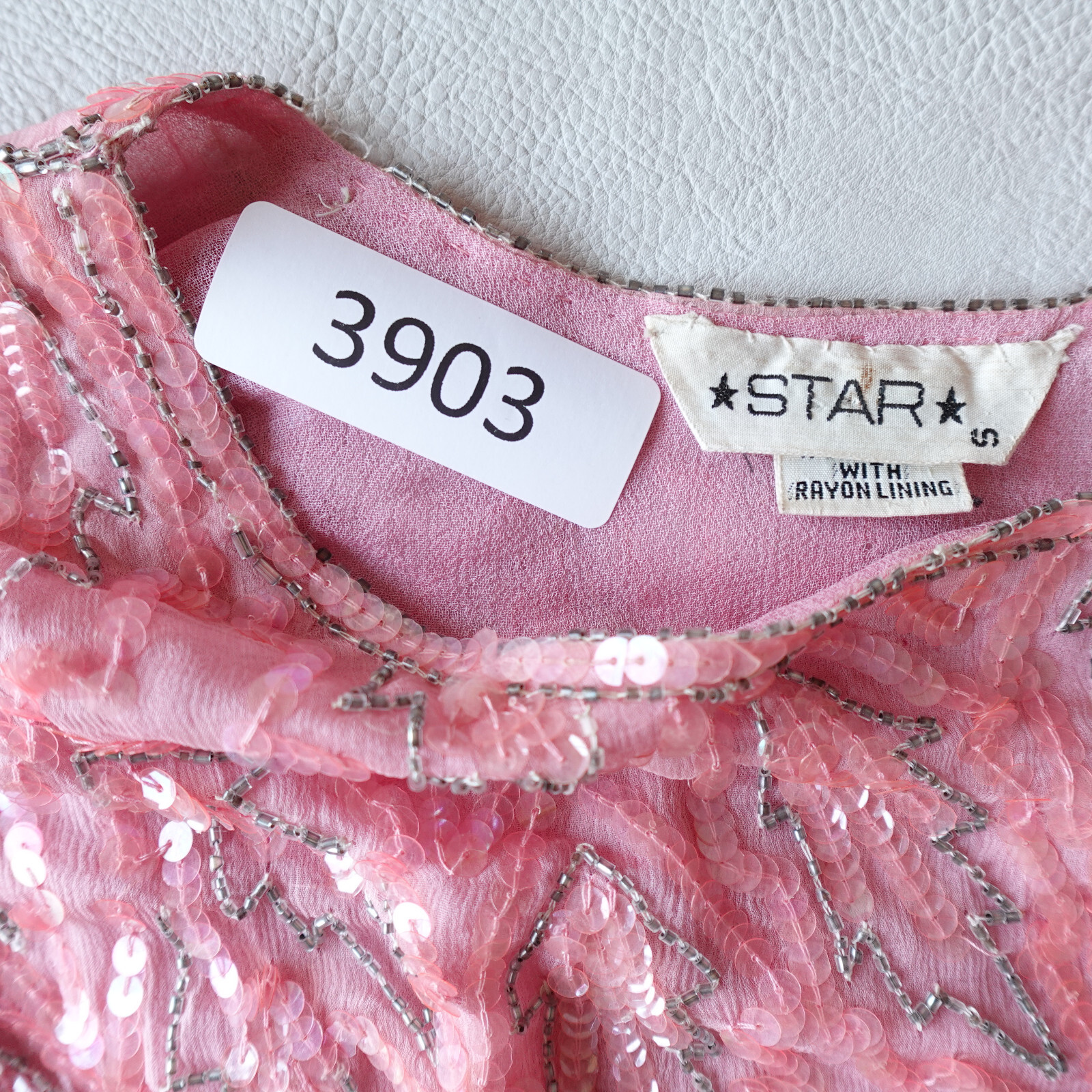 Vintage India Silk Beaded Sequin Dress Pink Party Cocktail Evening Retro