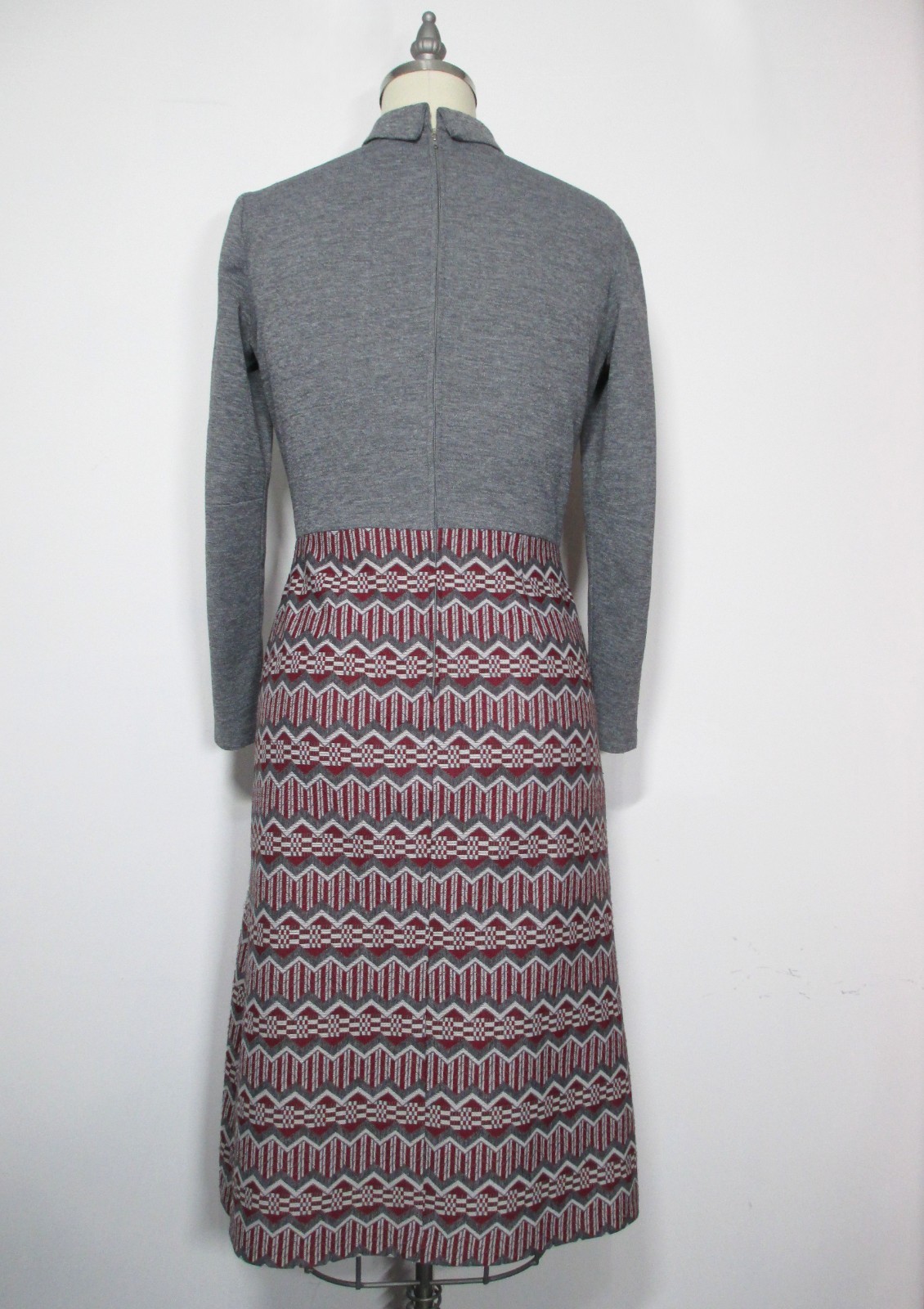 Vintage Carillon Double Knit Dress in Gray, Very Nice, Size M
