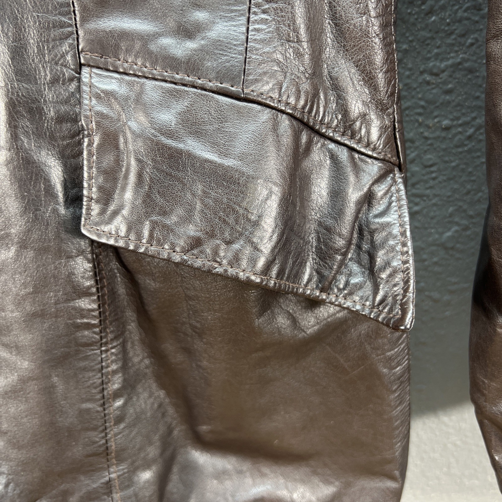 vintage 70’s Peters Tannery brown leather jacket Blazer brown 9/10 (RUNS SMALL)