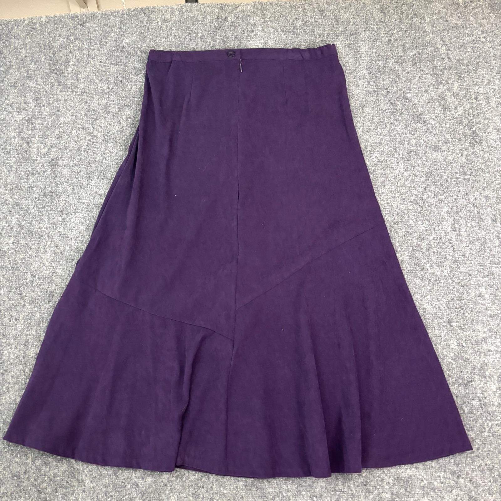Vintage Purple Midi Skirt Women’s Size 10 A-Line Flare Career Office Cottagecore
