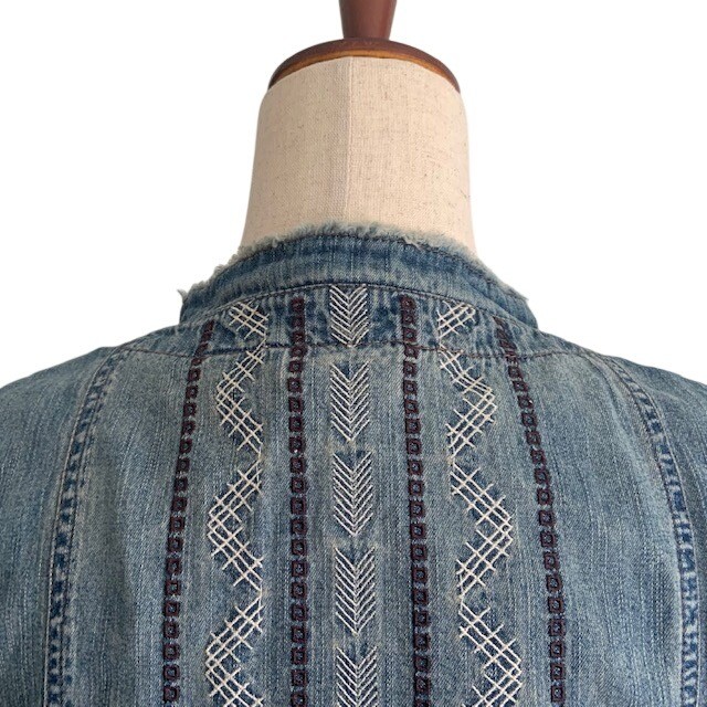 Cruel Girl Denim Vest XXL Embroidered Western Boho Cowgirl Chic Country Concert