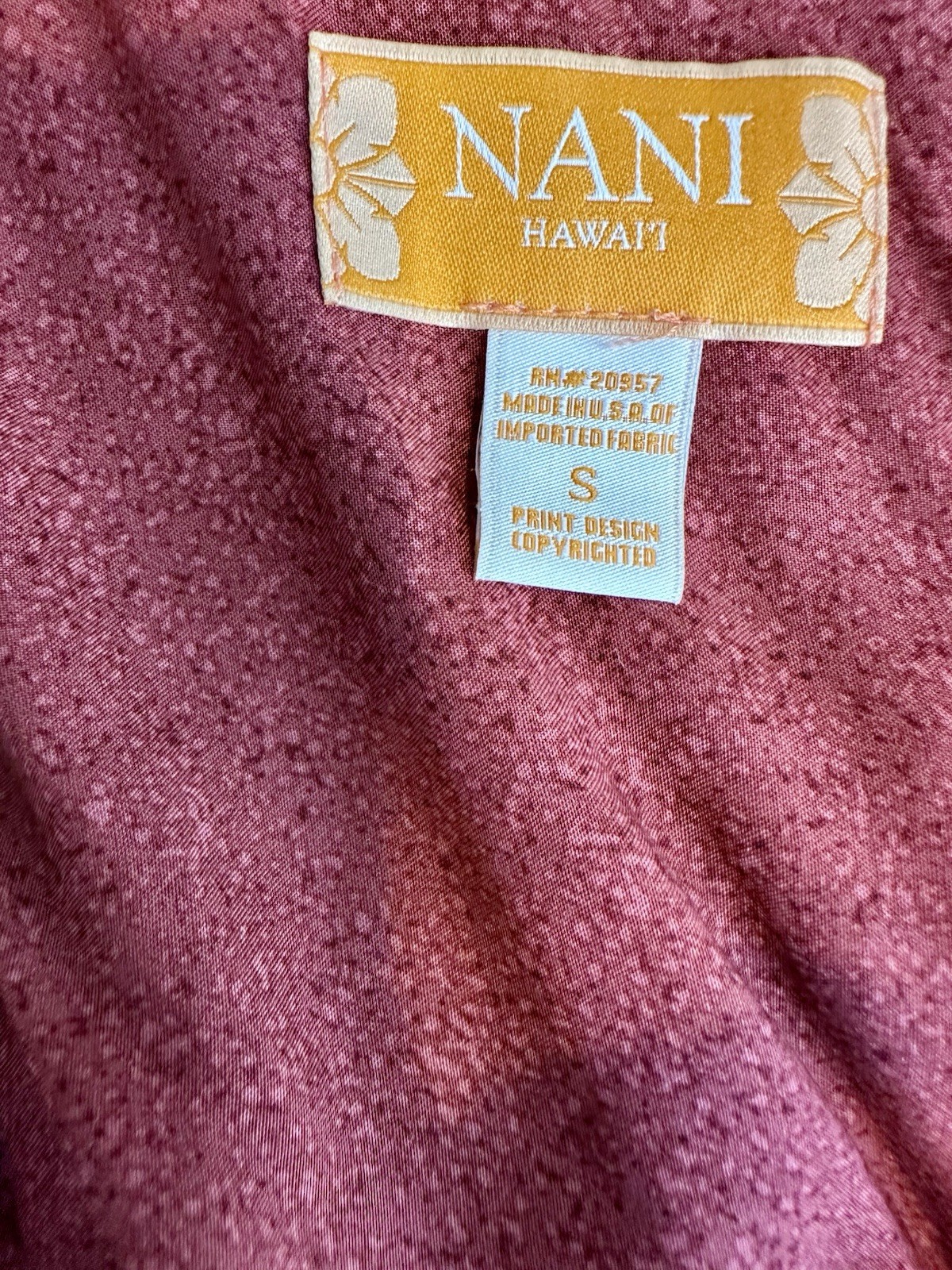 Nani Of Hawaii Floral & Palm Shift Dress, Size Small