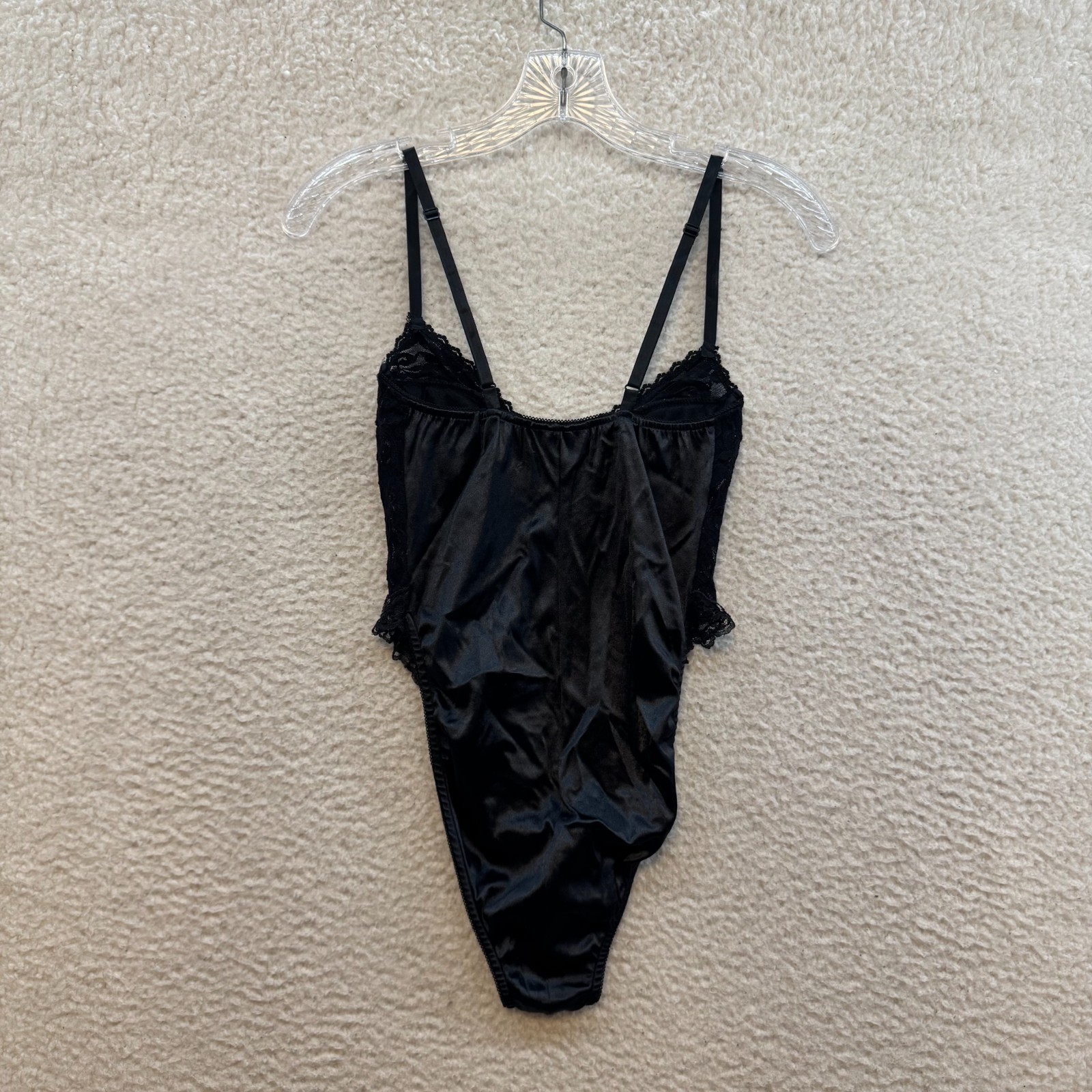 90s Y2K Vintage Black Lace Bodysuit XS Small Goth Fairy Victorian Edwardian