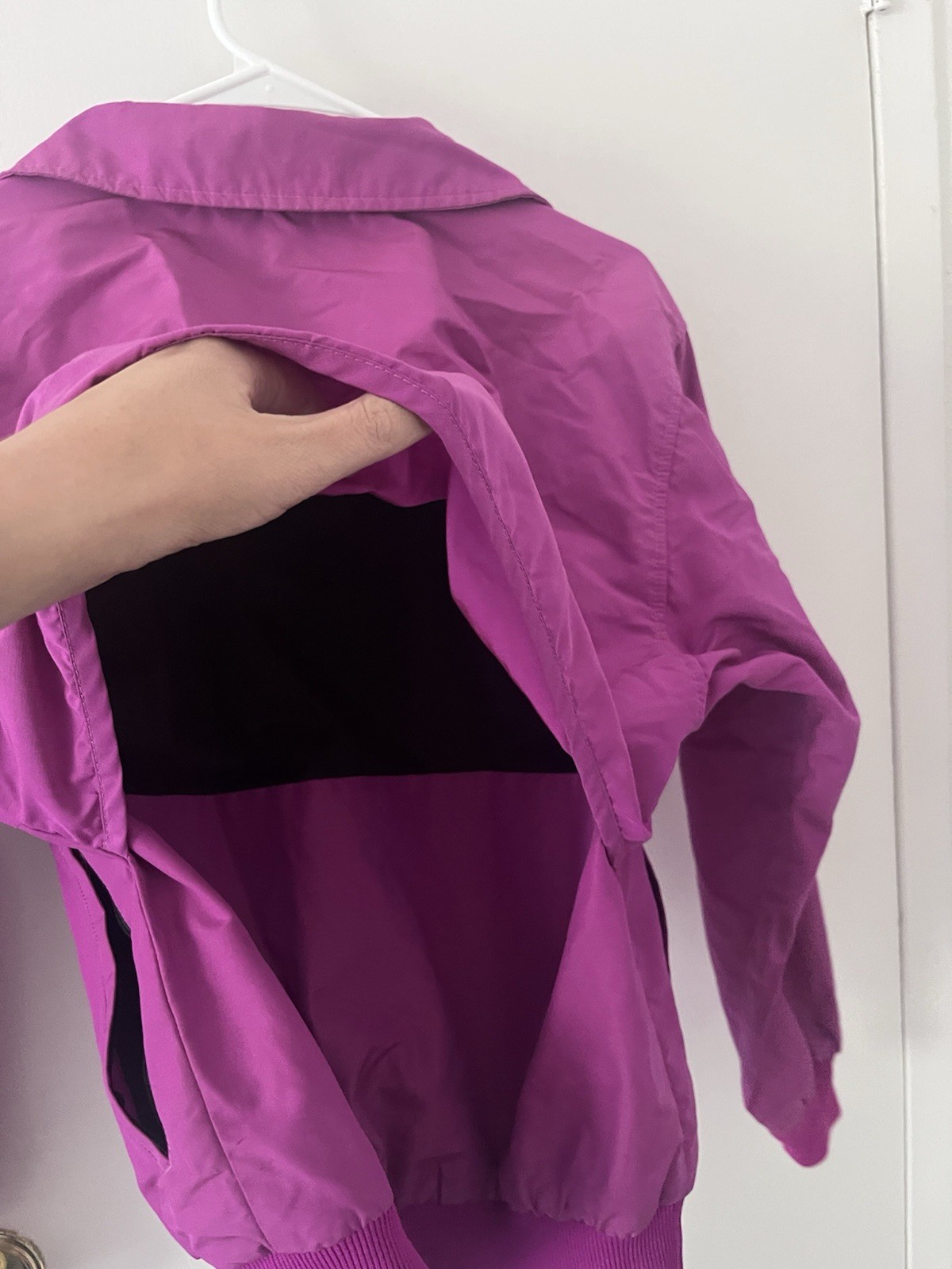 Sunbuster Vintage 80s Magenta Windbreaker Lightweight Anorak Jacket Medium