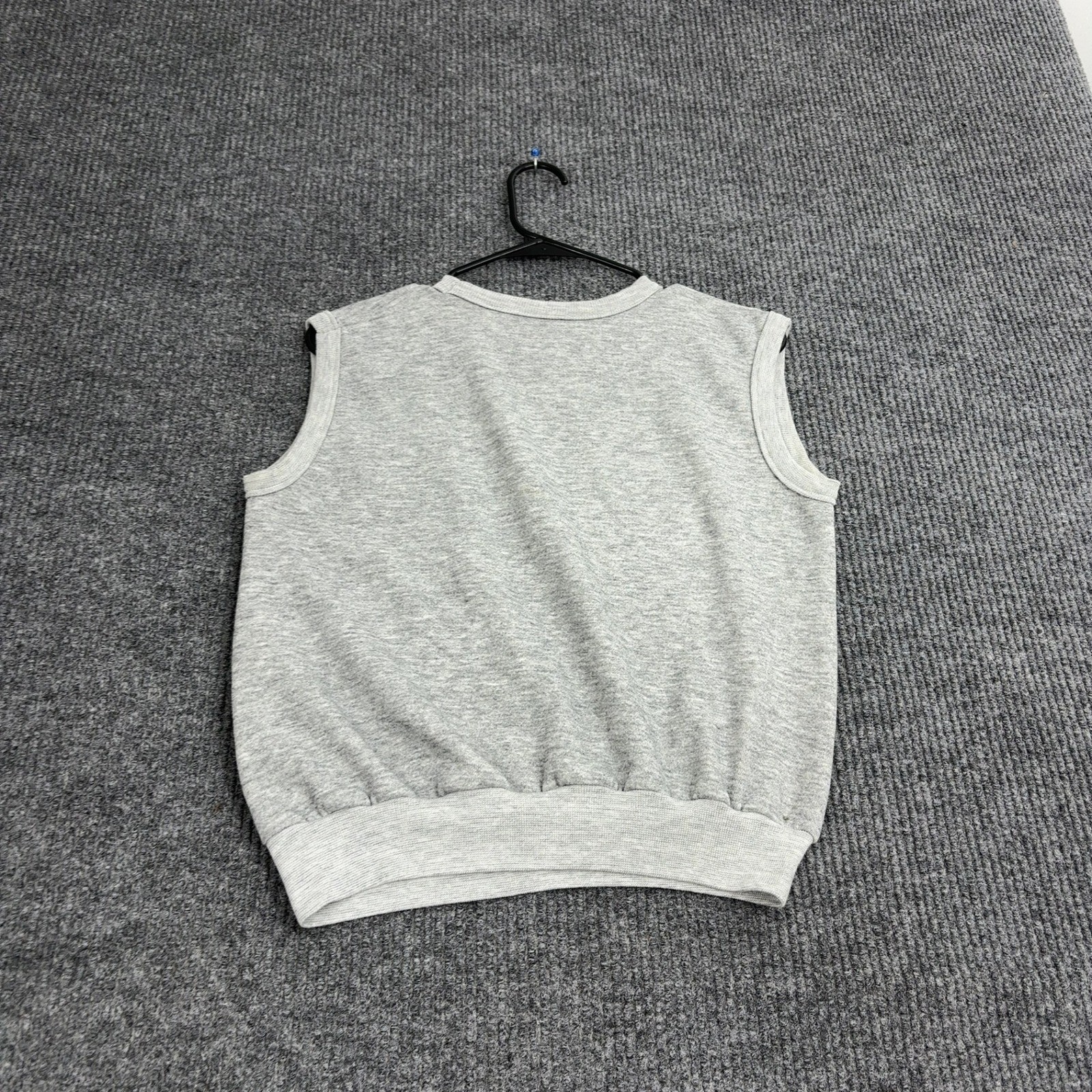 Vintage Western Illinois Velva Sheen Vest Women M Gray Acrylic Poly Cotton Retro