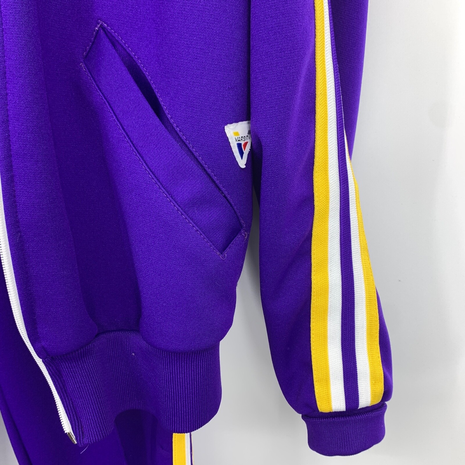 Vintage Varsity Spirit Fashions Cheer Track Suit Jacket Pants Purple Gold Y2K