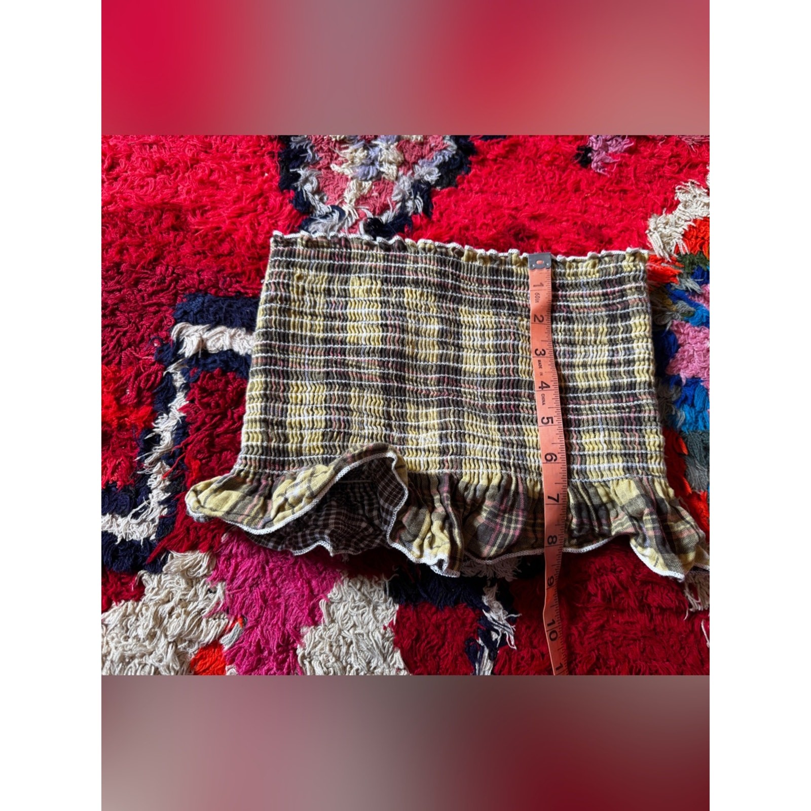 Y2K does 70s Plaid Tube Top