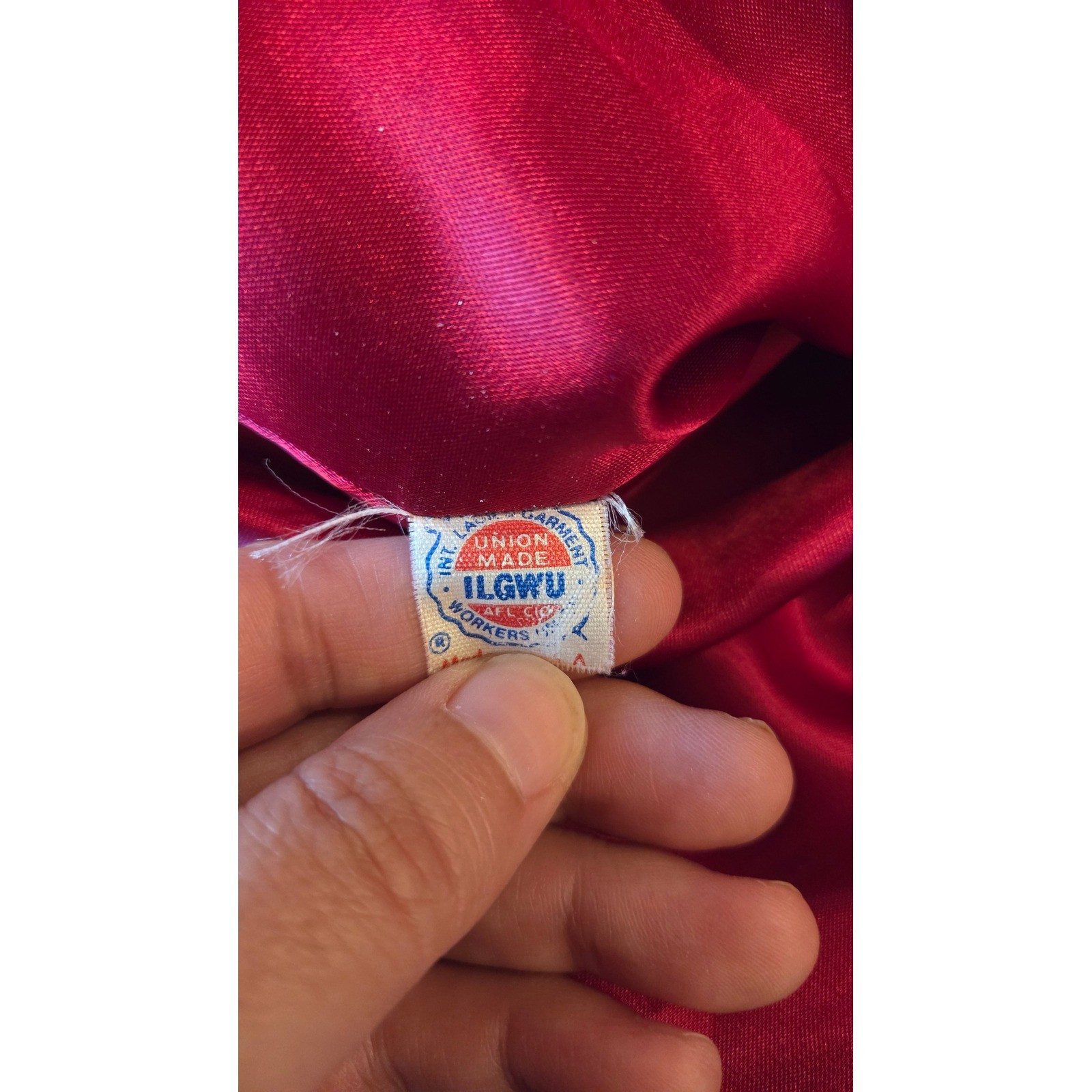 Vintage 1960s Wellington Fashions Kashmiracle Pink Red Button Front Coat ILGWU