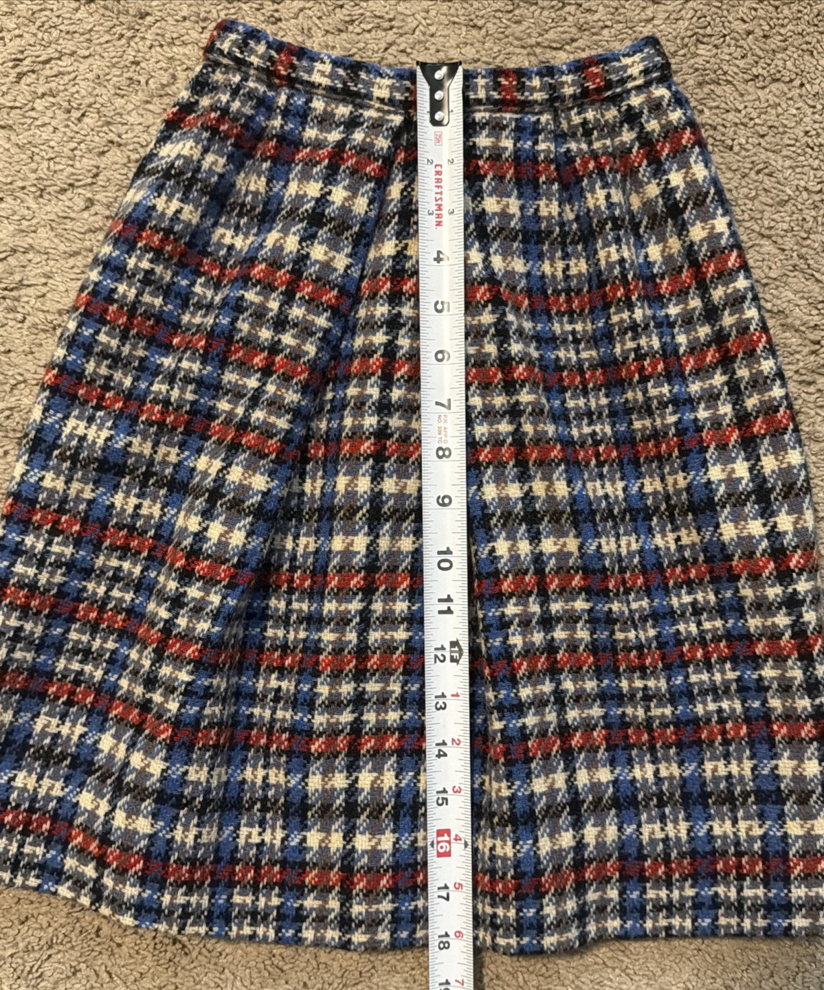 Vintage 1960s Handmade Wool Tweed Skirt Suit Set XXS 00 Cropped Boxy Jacket