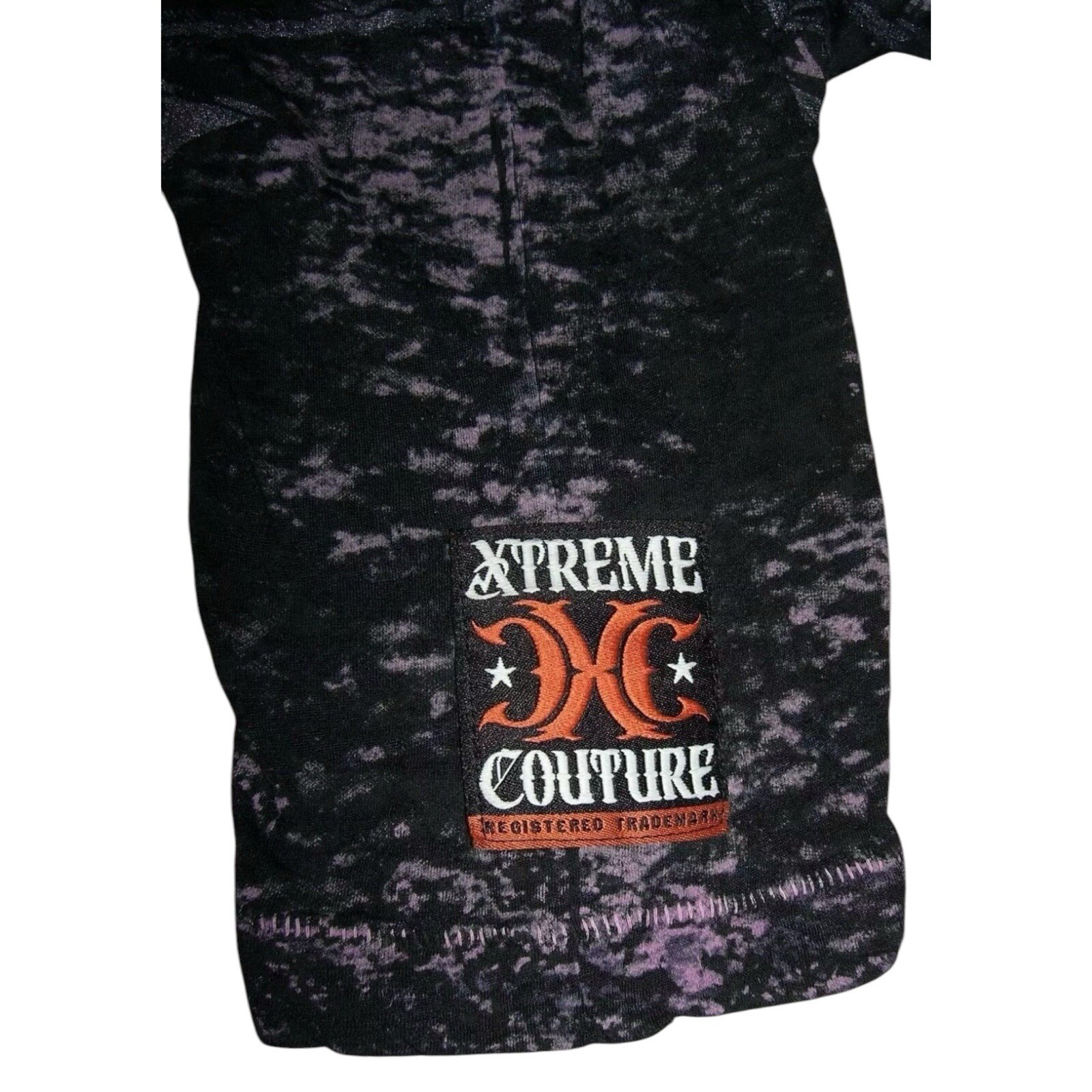 Xtreme Couture Tee Shirt Vtg y2k McBling Pink Goth alt egirl Affliction Trashy