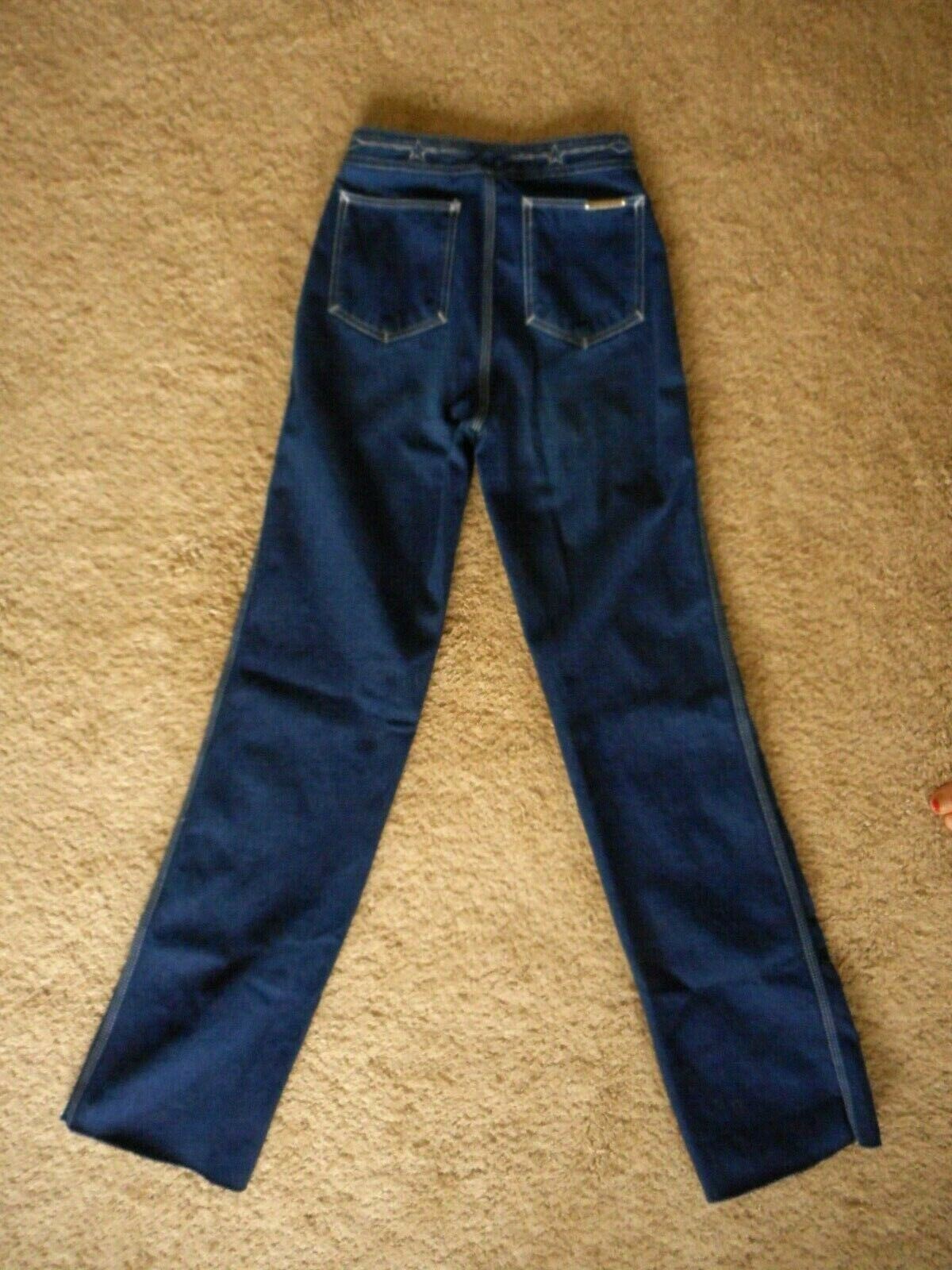 Vintage 1970’s Jeans Organically Grown size -0 waist 22″ Star Waist Band 2XS