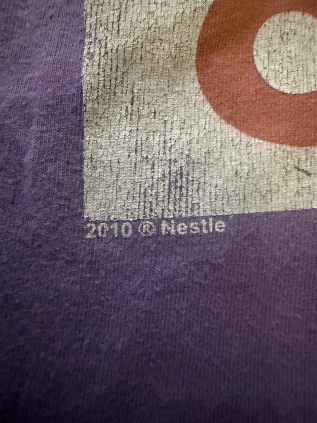 Junk Food Nestle Crunch Graphic T Shirt Size Large Purple Retro Kidcore 2010 HTF