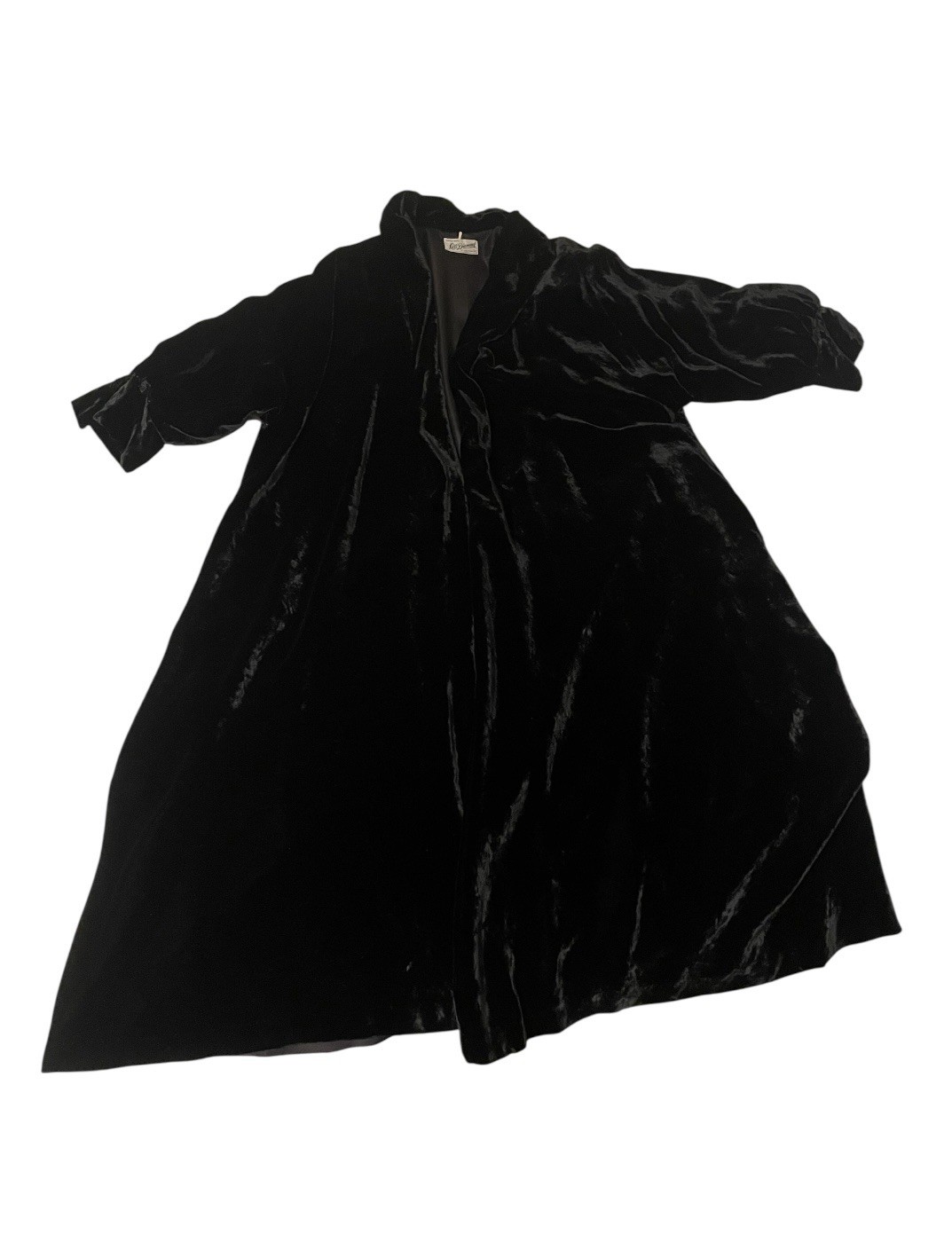 1950s Lilli Diamond black velvet pin up coat