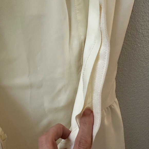 eve le coq california 1970s vintage white wedding gown cocktail dress womens 4