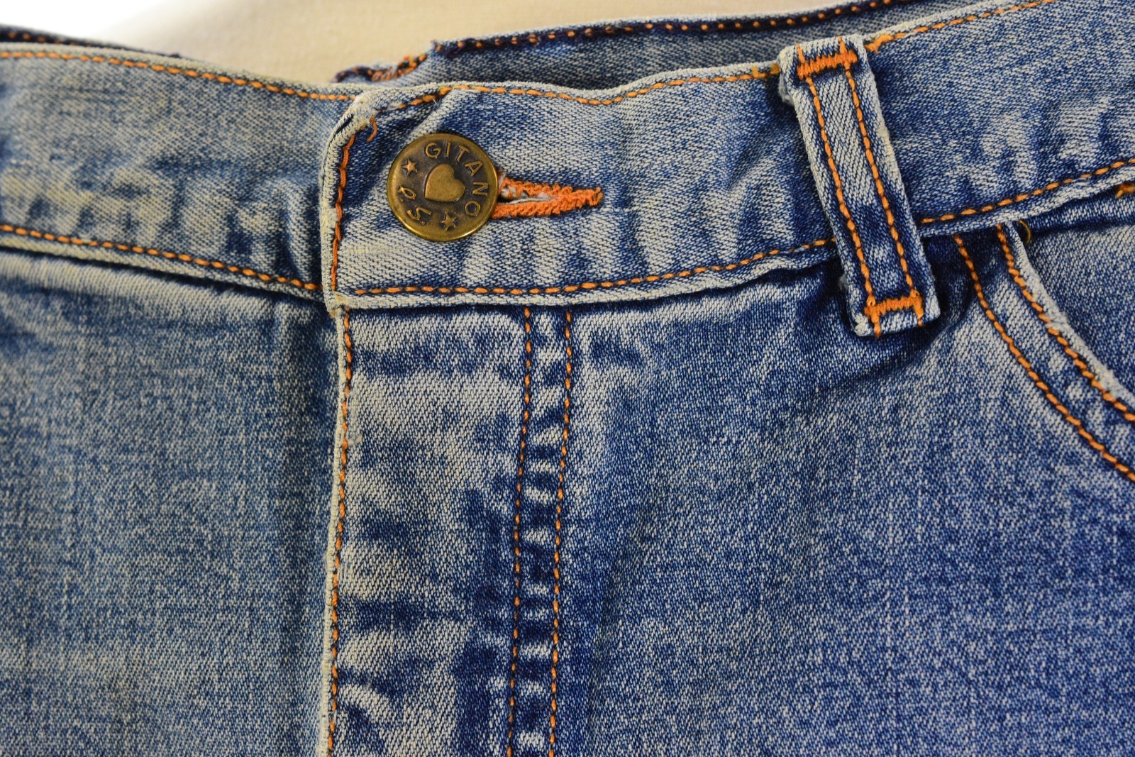 80s Vintage Gitano Jeans Womens Light Wash High Waist Straight Leg L 14 16 Denim