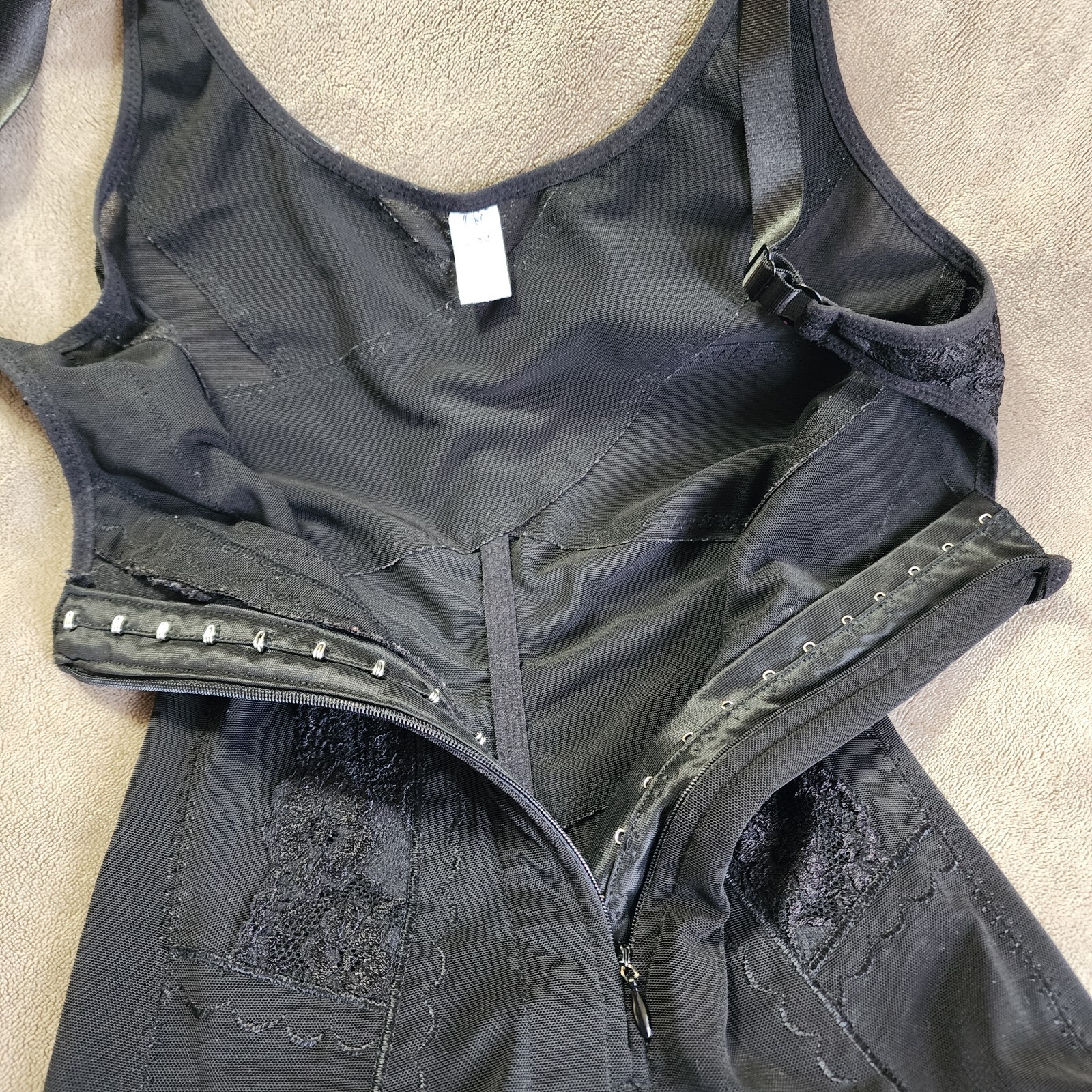 Vintage CoCo Secret Shapewear Bodysuit Black Size Small