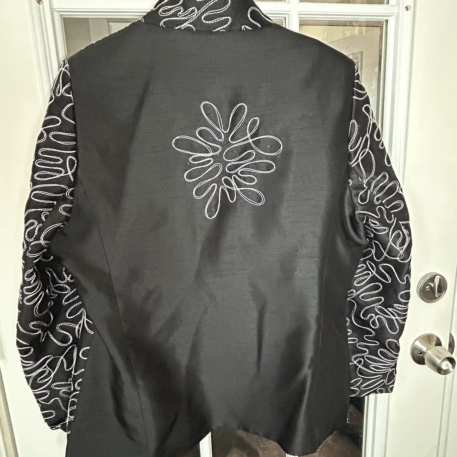 Vintage European Abstract Stitch Design Jacket Embroidered Frankennwalder