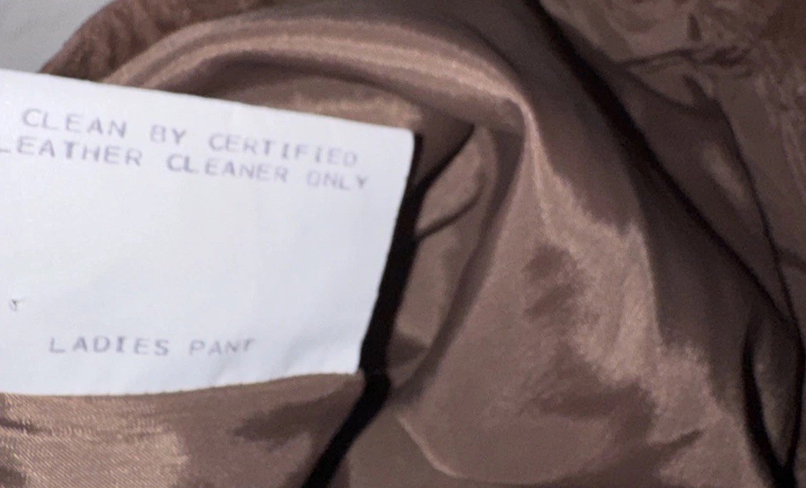 VTG Suede Leather Pants Women’s Brown High Rise Straight Leg Rodeo Sz M 10 *READ