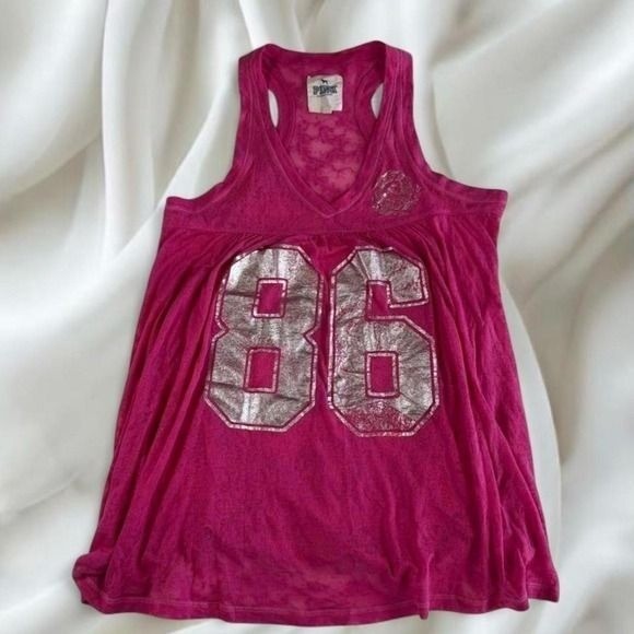 Y2K vintage 2008 Victoria’s Secret PINK pink lace racerback babydoll tank top
