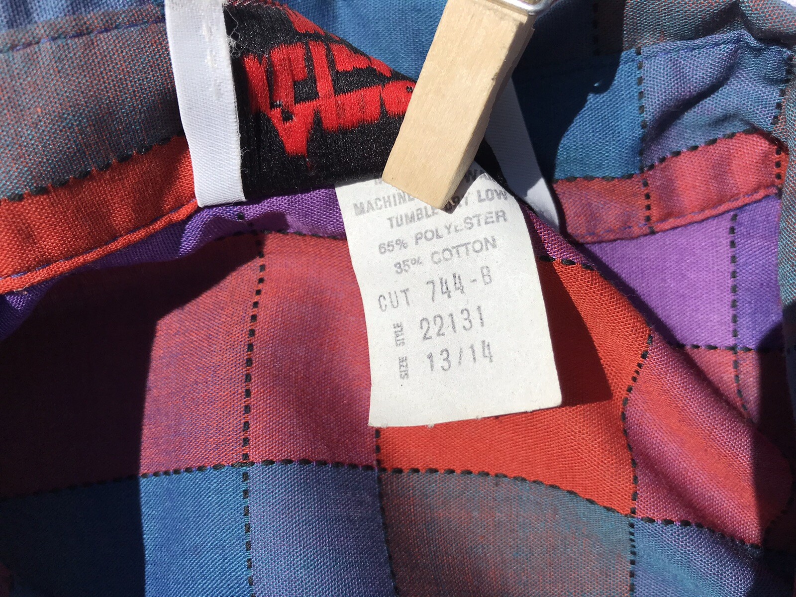 Vtg 80’s AMERICAN SHIRT DRESS Women’s M L 13 Geo Color Block Belted Shldr Pads
