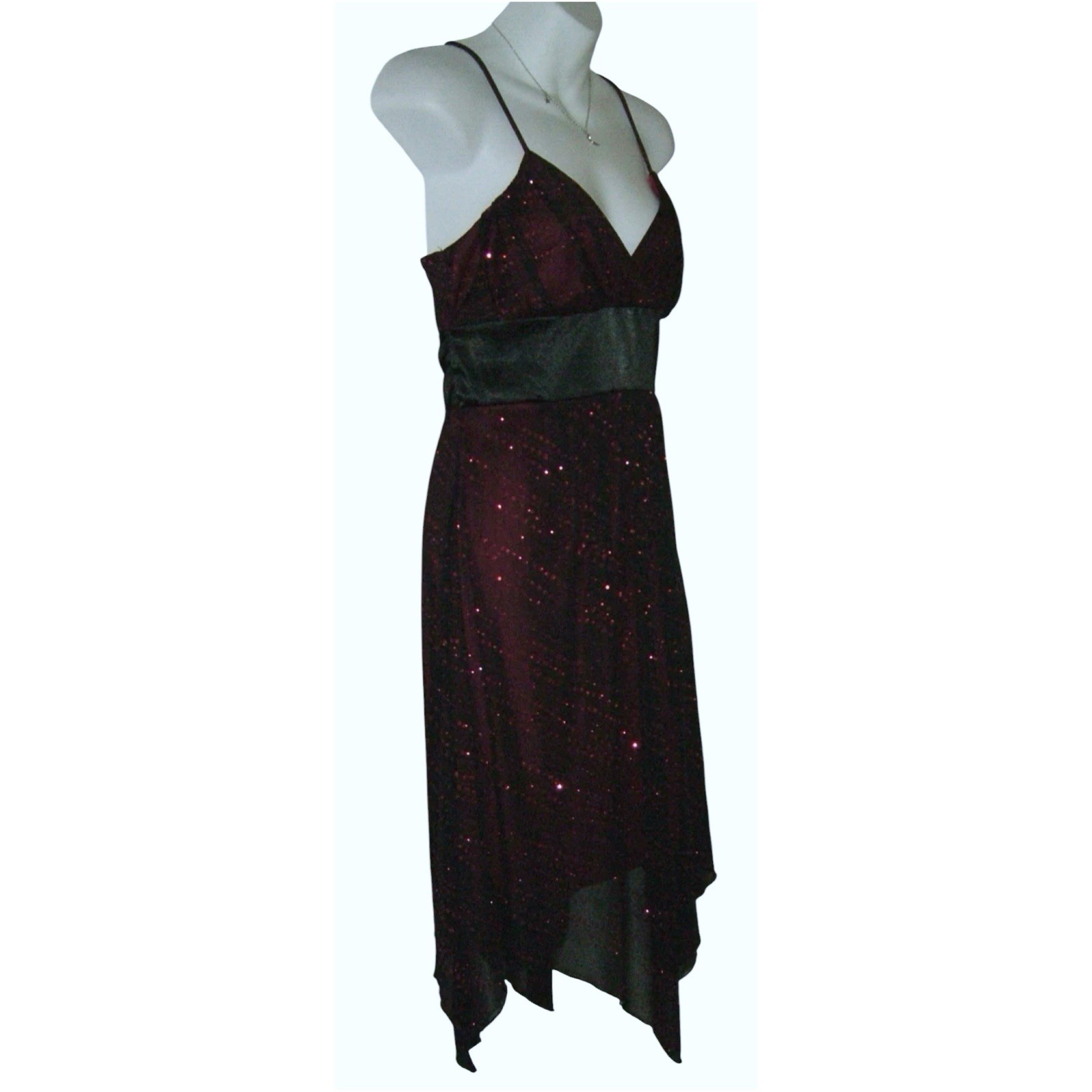 Taboo Dress Vintage 90’s Black Red Mesh Glitter Fairy Goth Whimsigoth y2k Witchy