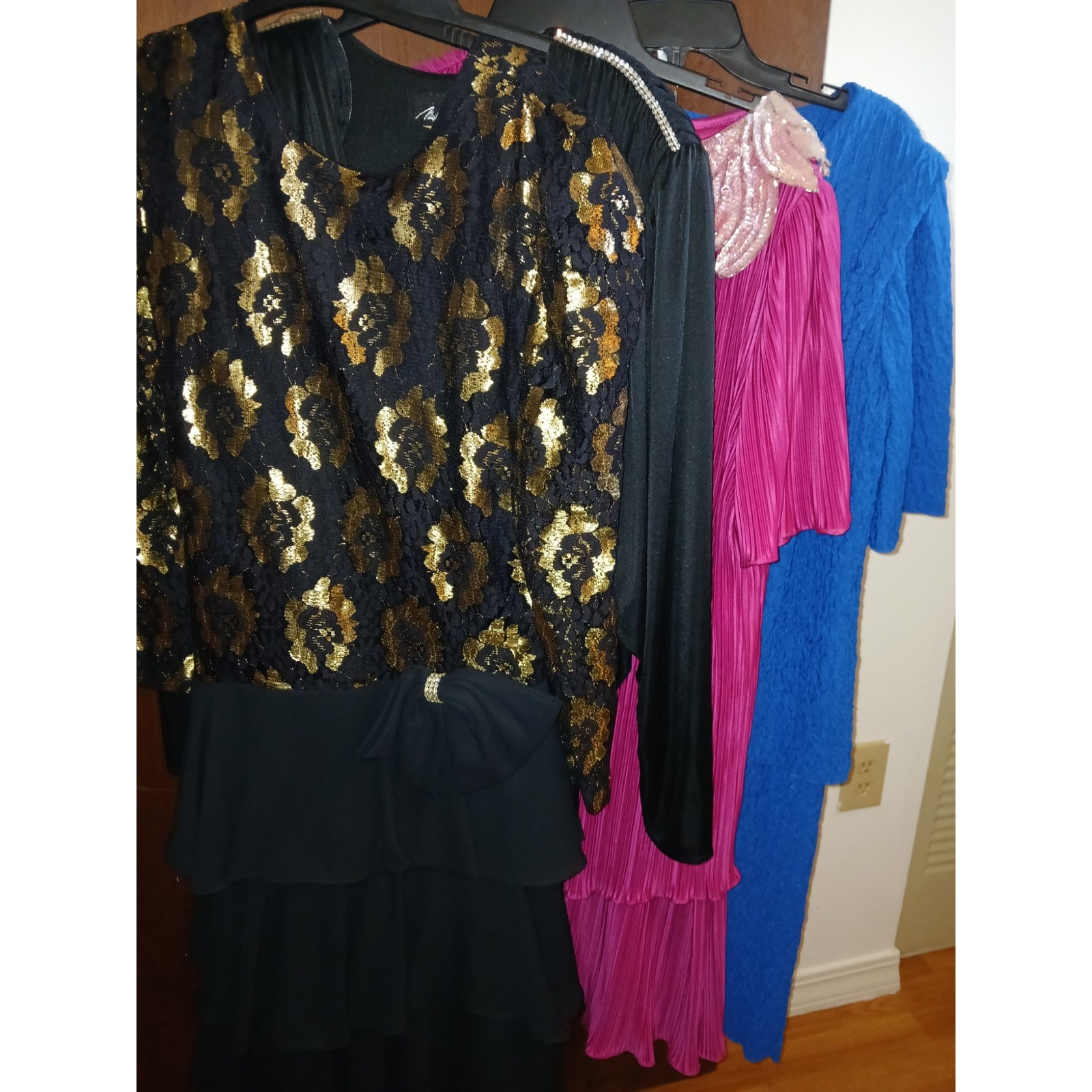 14pc VINTAGE 1970S 1980S LOT Cocktail Party Church Dresses Black Disco Med Large