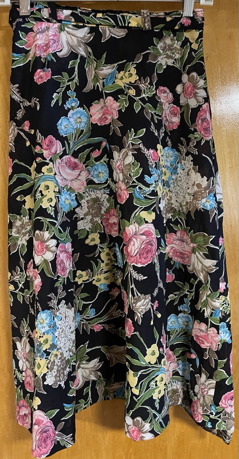 Vintage TERE TEREBA FOR MALIBU MEDIA CALIFORNIA ALine Floral Skirt, 7/8