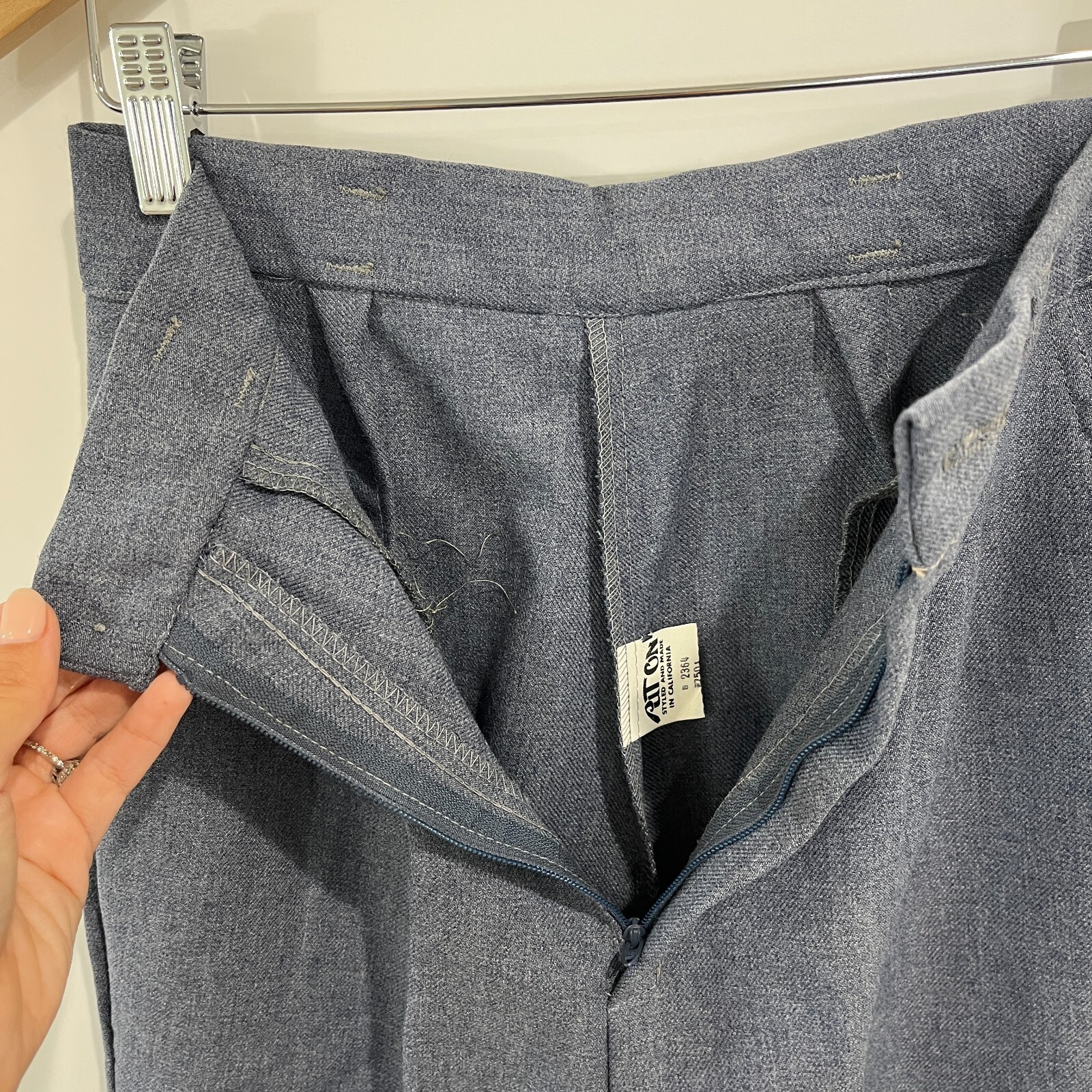 Vintage 70s Made In California Pleated High Waist Pants Deadstock NEW Size XS