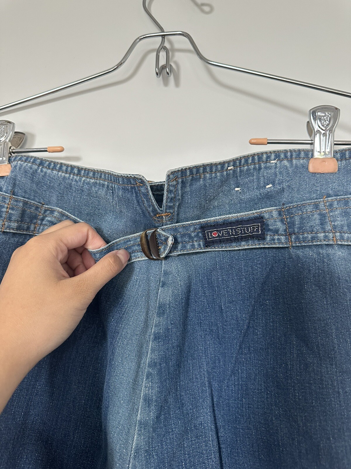 vintage 70s Blue Boho flare Bell bottom jeans LoveNStuff women’s 25×28