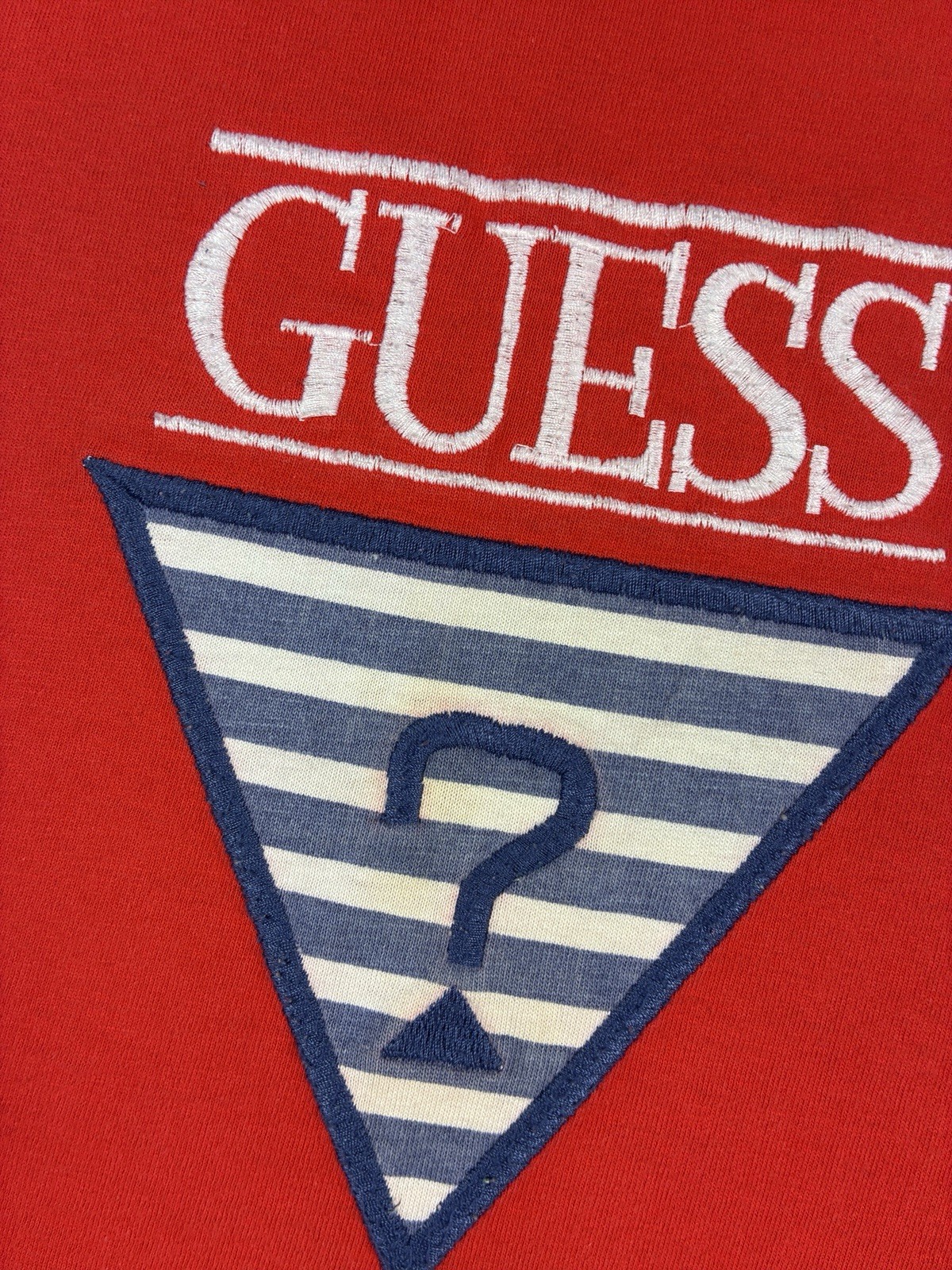 GUESS Georges Marciano VTG 90s Red Single Stitch Baggy Crop T-Shirt OS