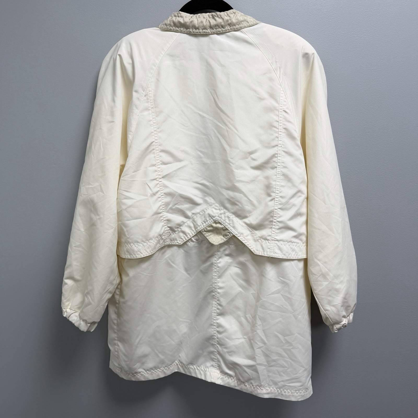 Vintage CS Current Seen Jacket Windbreaker Ivory & Gold Size S