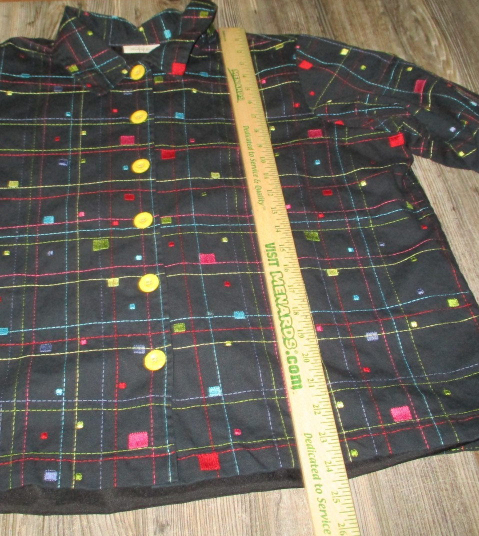 Vintage Studio Works Colorful Blazer Jacket Rainbow 80s 90s Career Office Unique