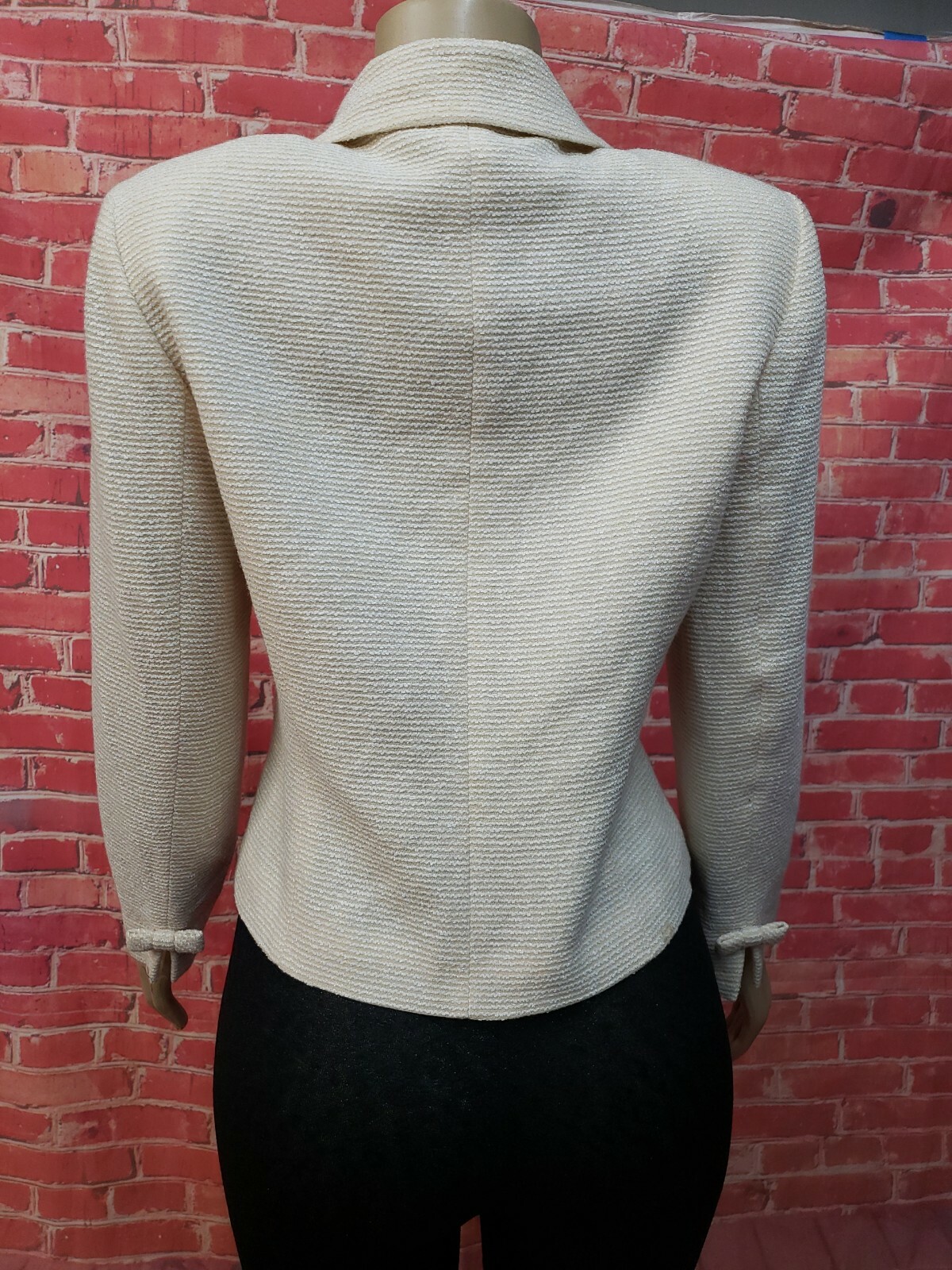 Courreges Paris, Designer Cream Women’s Vintage Buttoned Jacket Sz M? #C