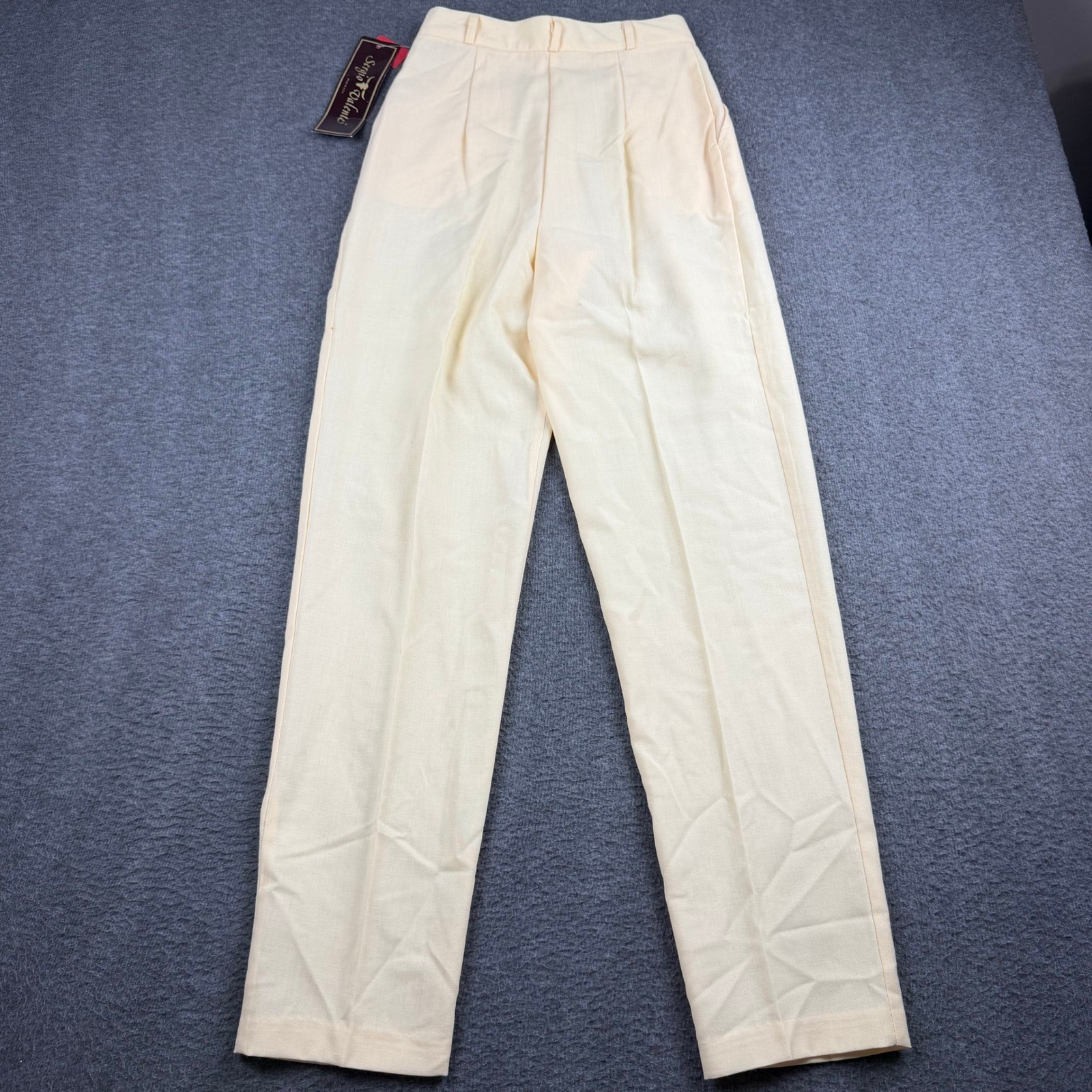Vintage Sergio Valente Cream High Waisted Pleated Deadstock Pants Women’s 6
