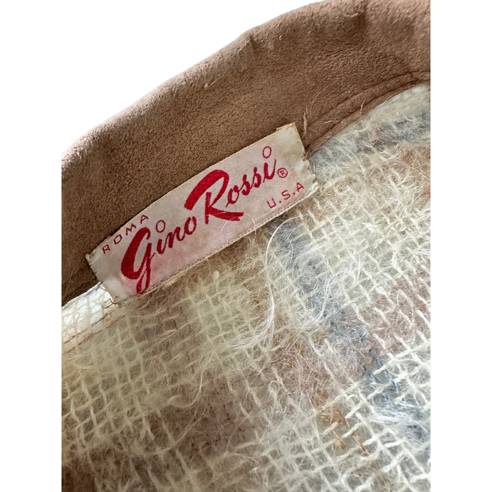 1960s Gino Rossi Mohair LIghtweight Plaid Long Cardigan Robe Jacket Coat JS