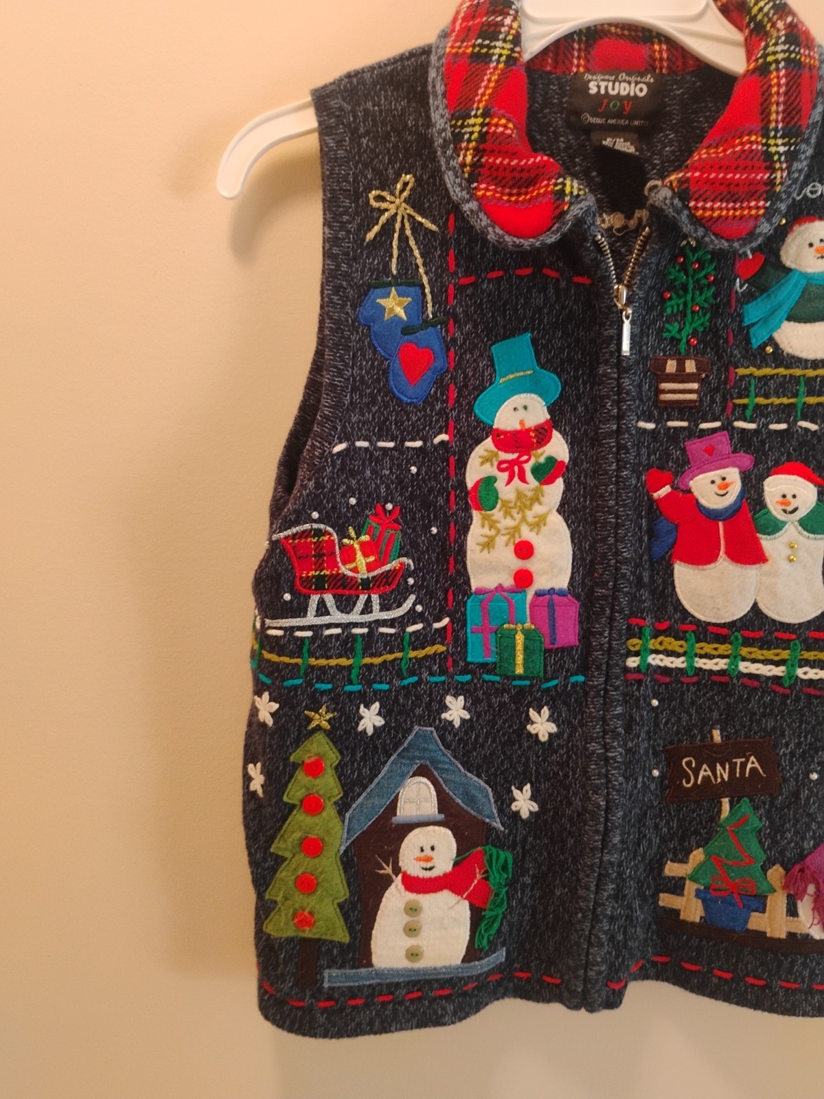 Designers Originals Studio Joy Christmas Sweater Vest Lot Of 3. Size PM. 'Ugly’