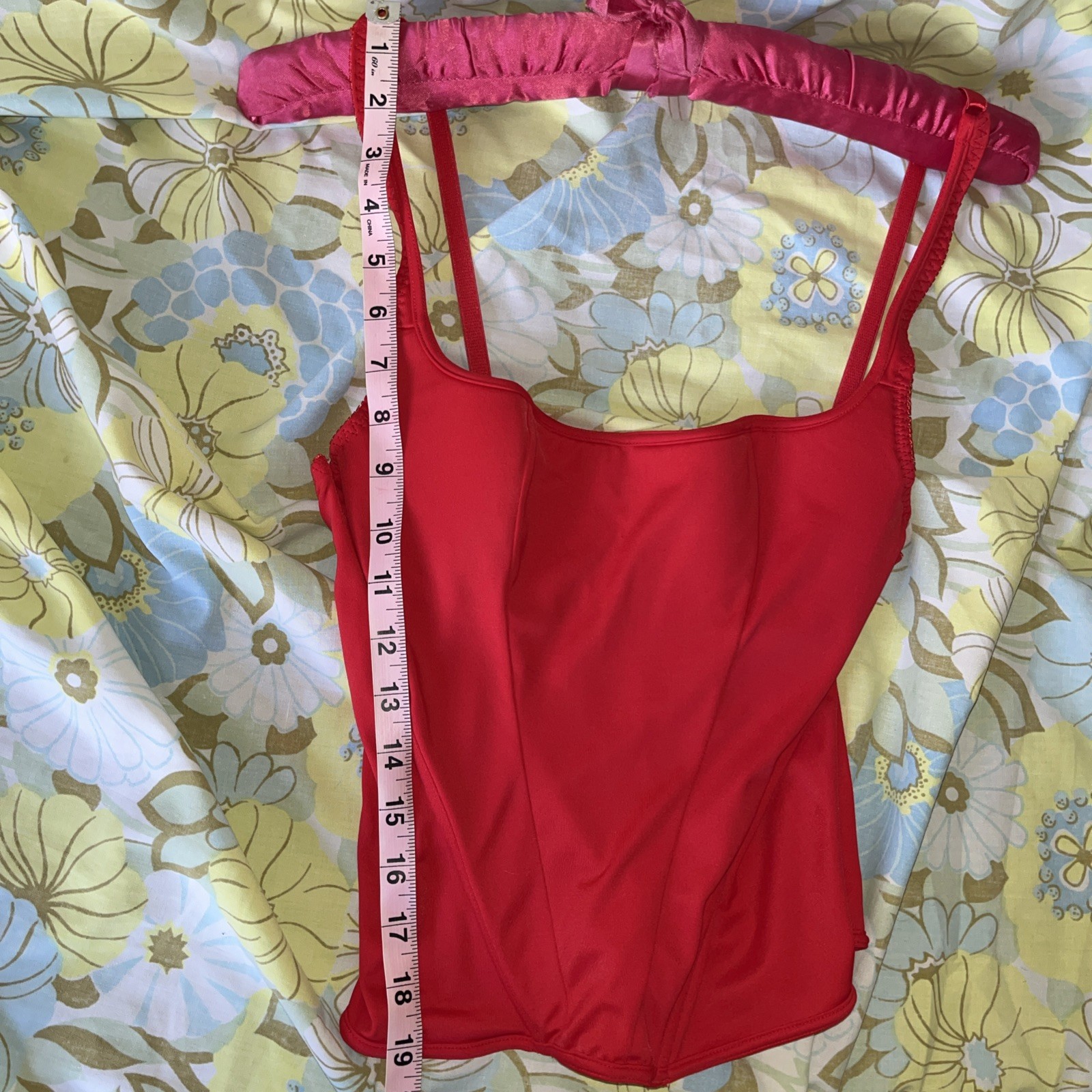 Vtg Victoria’s Secret Red Corset Medium Crop Top Bustier Y2K Sabrina Carpenter