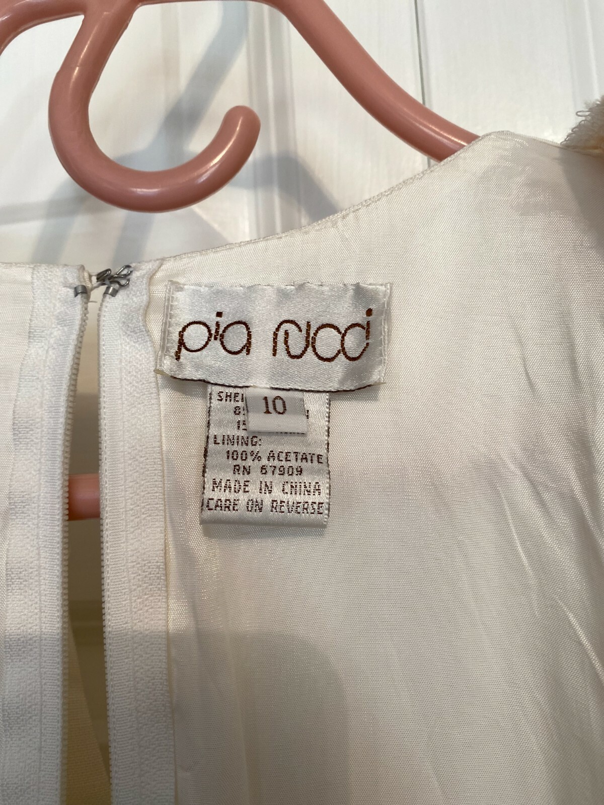 Pia Rucci vtg 1980s Dynasty-style white dress Sz 10 cutouts party or wedding