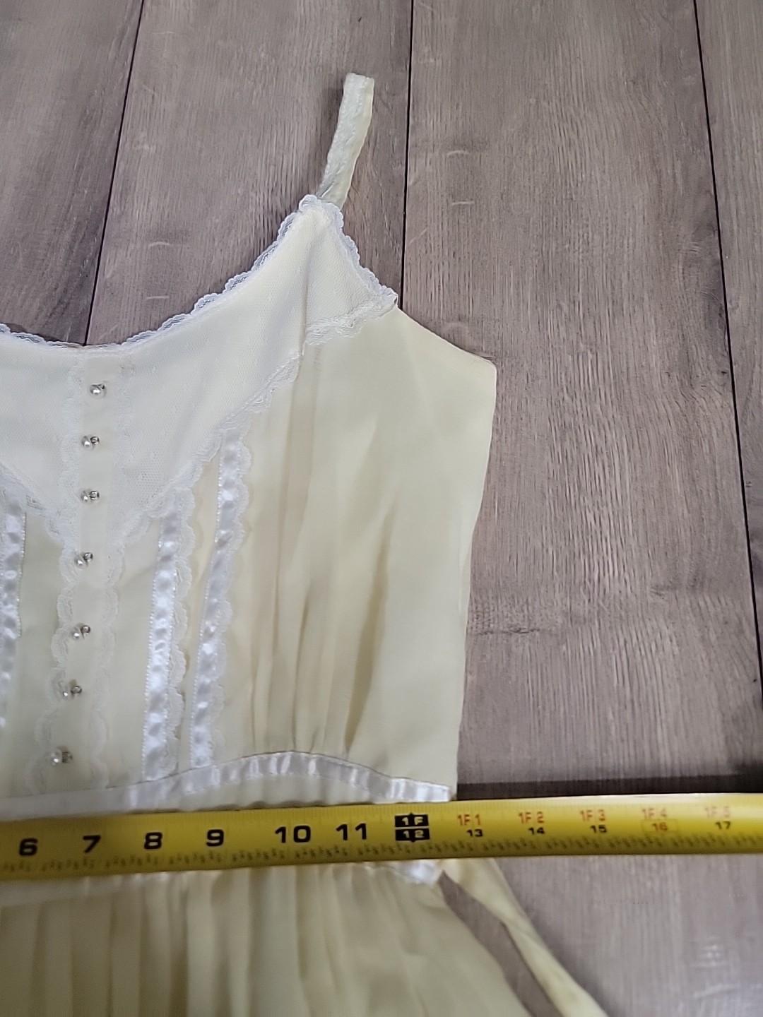 VTG 70s Gunne Sax Yellow Prairie Sundress Cottage Country Maxi