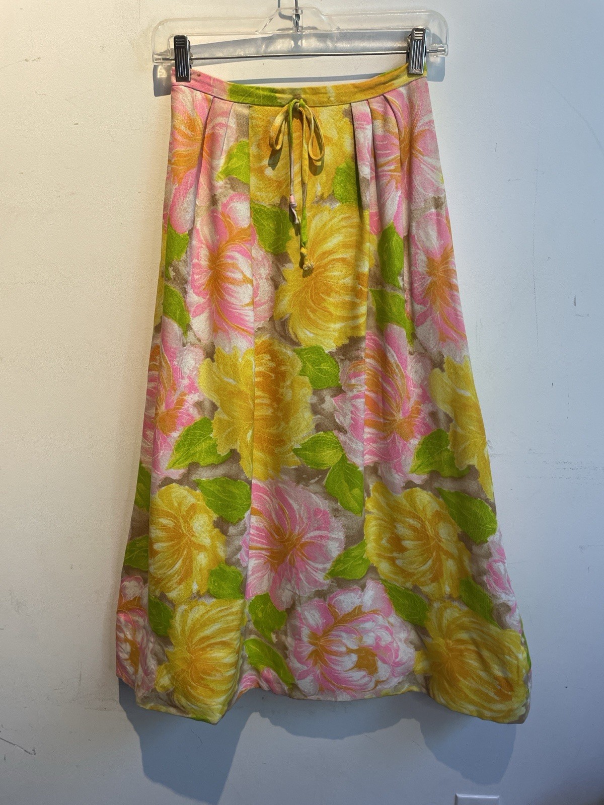 Alex Colman California Floral skirt in vibrant colors XS 70s