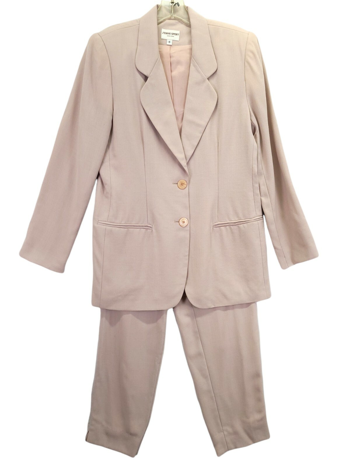 Vintage J’envie Sport Pink Wool Pantsuit SIZE 8 NWT