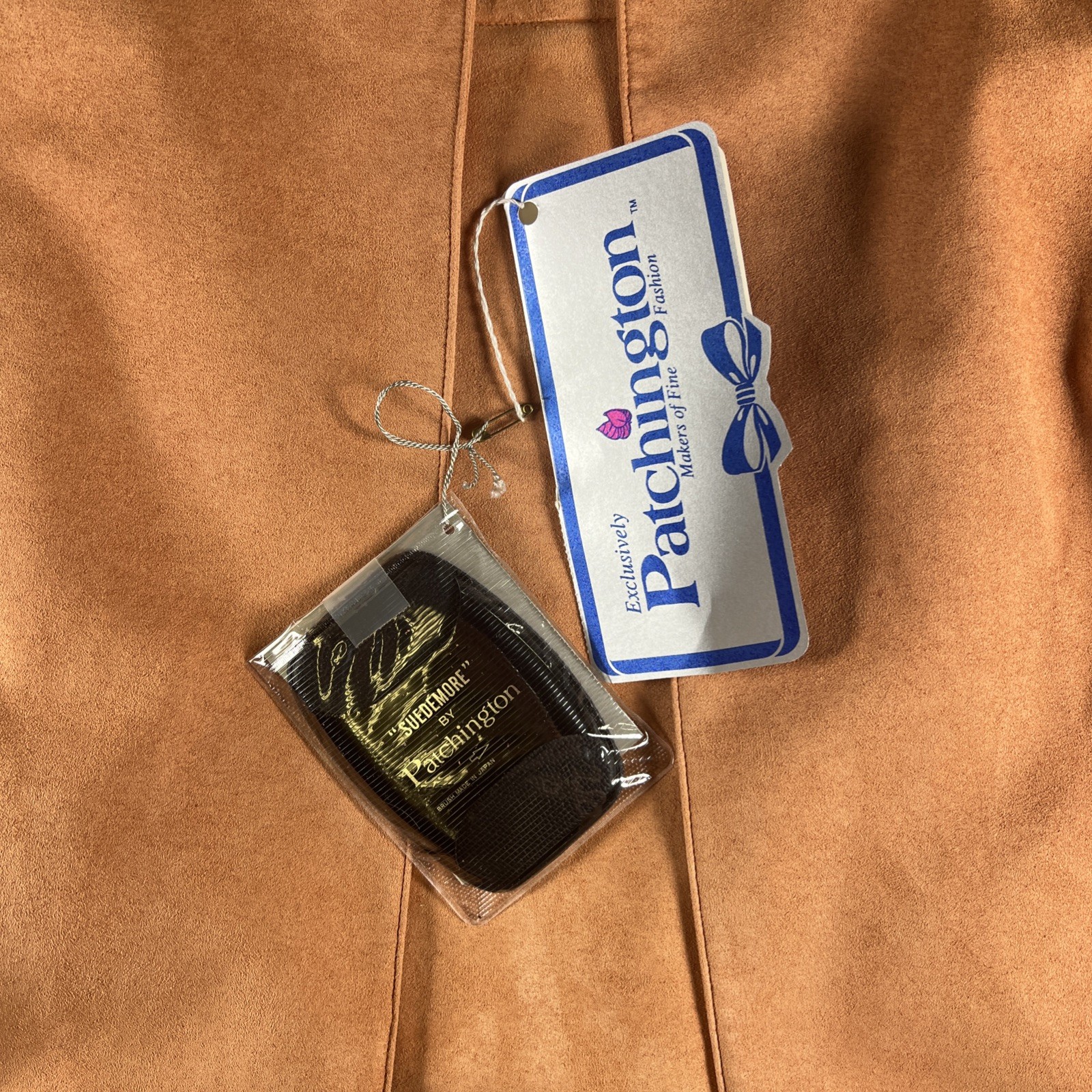 Vintage Patchington Suedmore Jacket And Skirt Peach Size 12 With Tags