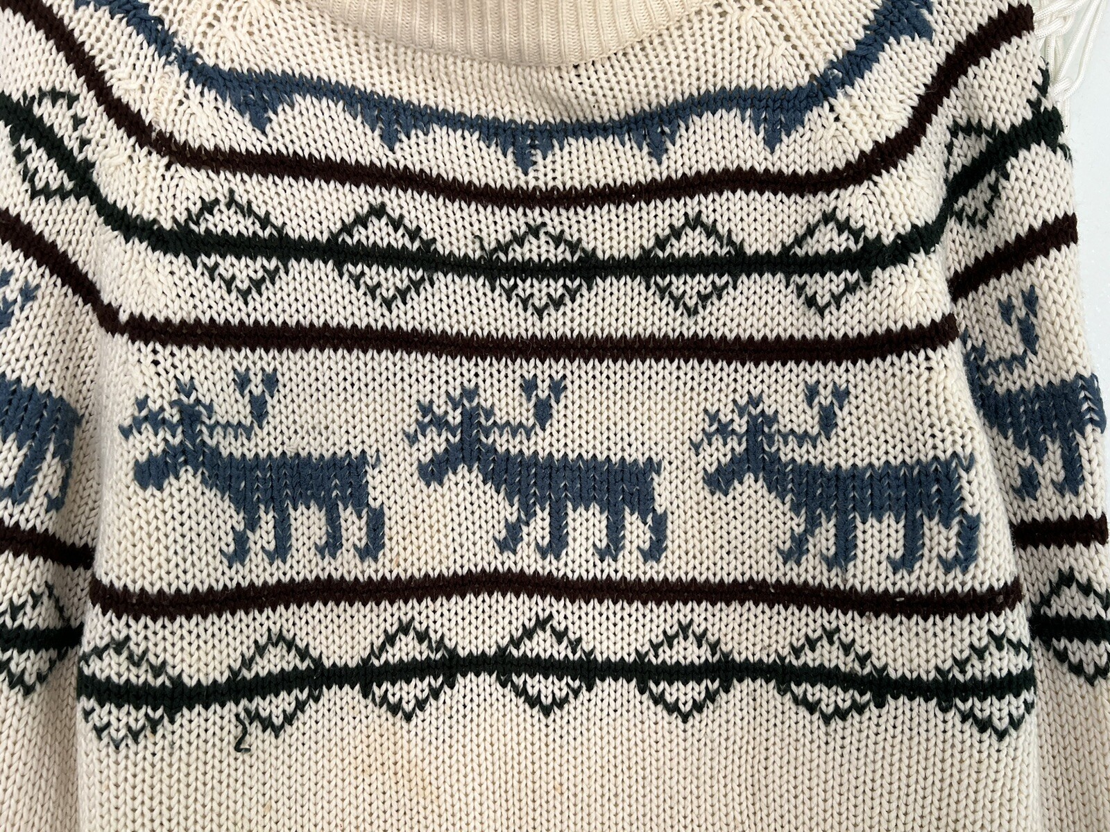 Vintage Sigallo Sweater RARE Moose/ Reindeer Small