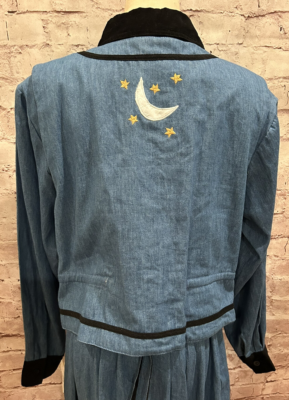 Vintage Country Wear Clothing Company Dress Size 12 90s Denim Chambray Cottage