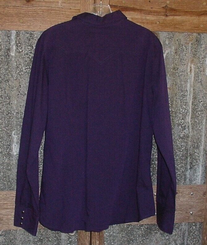 Roper Wear The West Purple Pearl Snap Western Rodeo XL Shirt Never Worn tag
