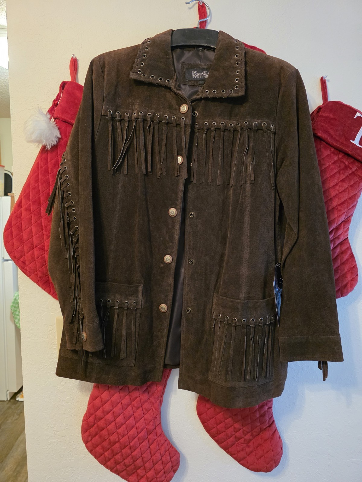 Vintage Women’s Jacket With Fringes New Size L 1972