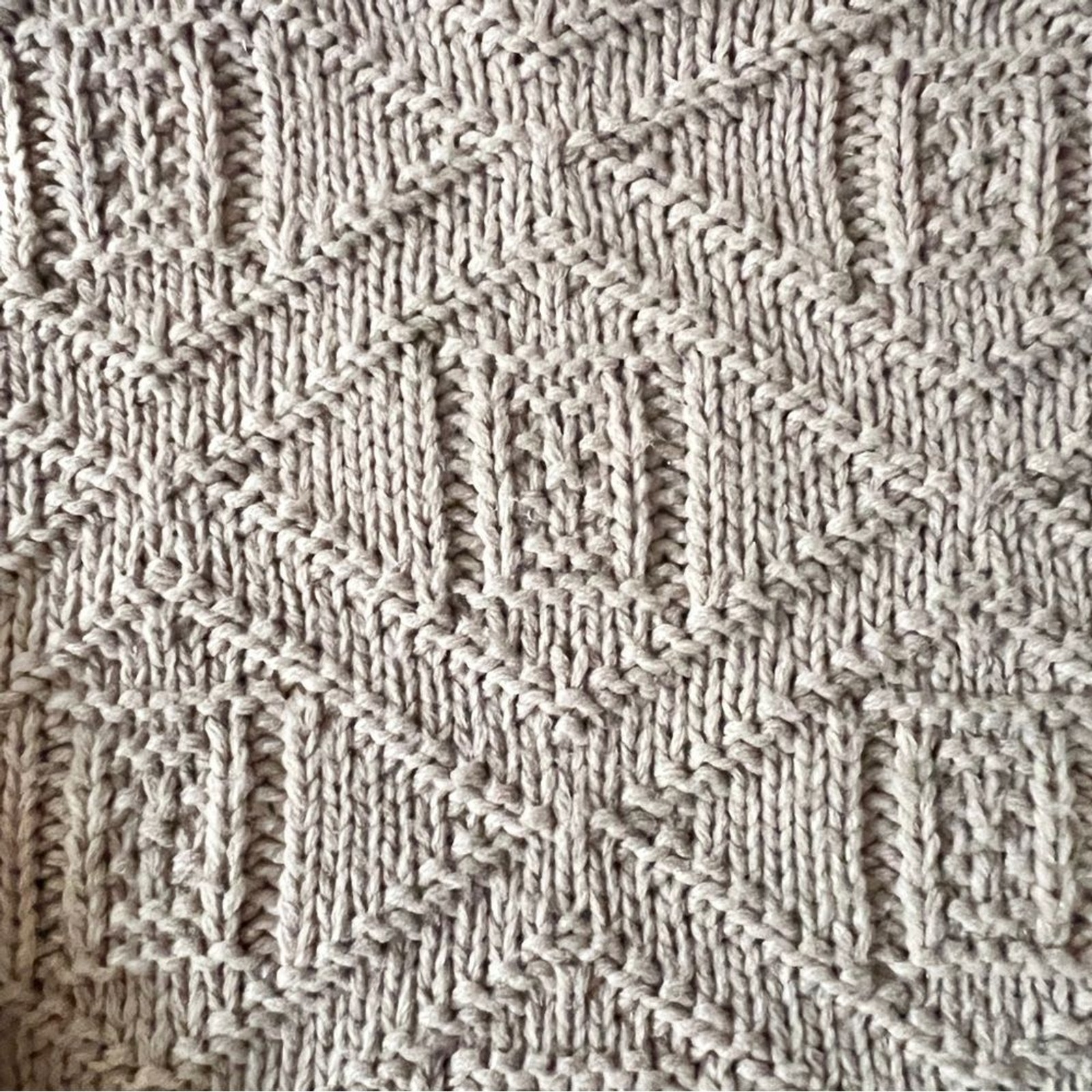 Vintage Aran Sweater Cotton Small / Medium Beige