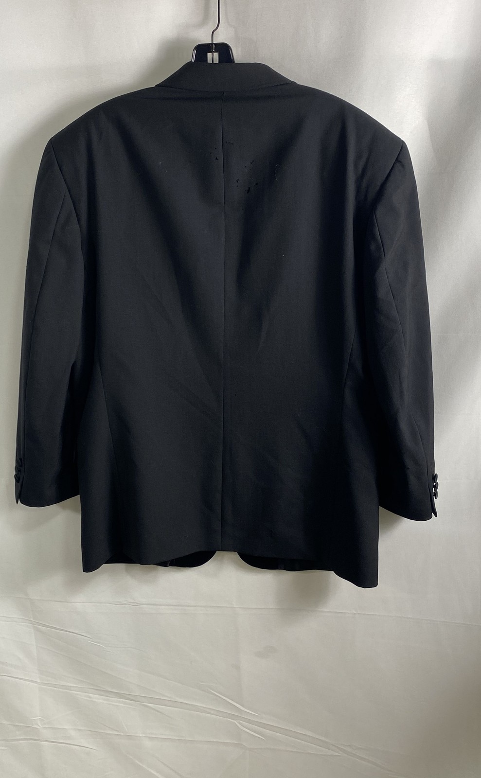 Vintage 80s Albert Nipon Women’s Black Pure Wool Tuxedo Blazer Peak Lapel