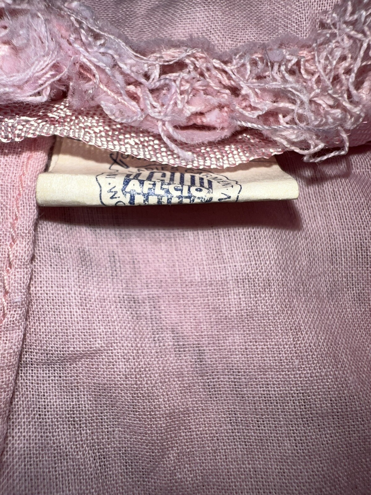 VTG 1950s PAUL SACHS RHINESTONE PINK LACE COCKTAIL WIGGLE DRESS ROCKABILLY GLAM