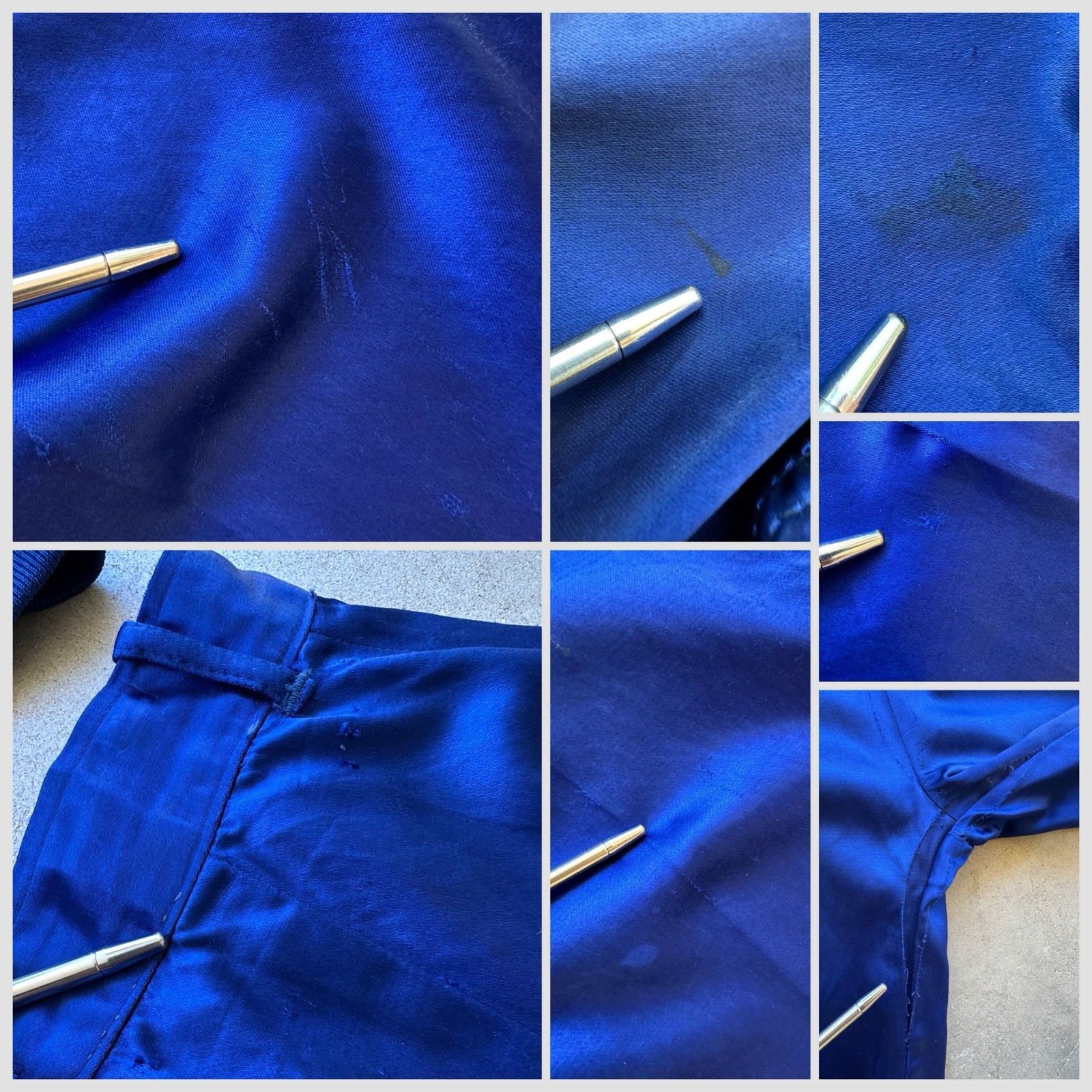 1930s Lowe & Campbell Blue Gold Satin Sportswear Set Western Ranchwear Rodeo